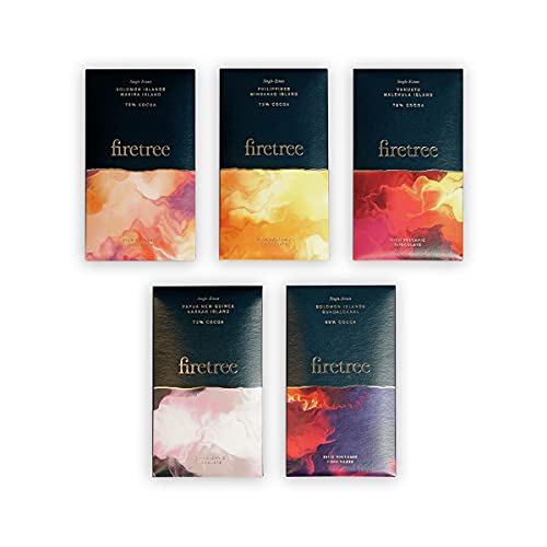 Firetree Vegan Chocolate Bundle - Soy Free, Nut Free, Gluten Free | 5-Pack 2.3oz Dark Chocolate Bars | Perfect for Gifts, Snacking & Dietary Restrictions