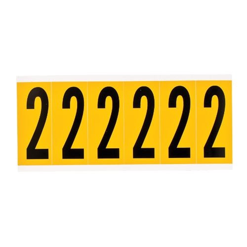 Brady 1534-2 15 Series Indoor/Outdoor Number & Letter Cards - Pack of 50 - Durable Labeling for Warehouse, Office & Industrial Use