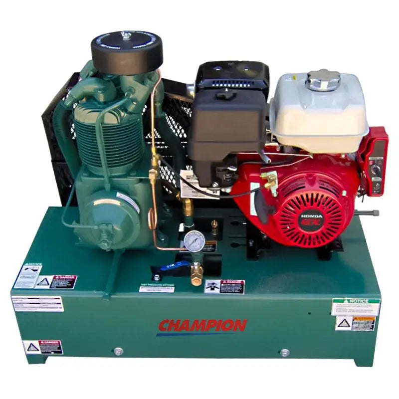 Champion R Series 13HP Horizontal Gas Air Compressor with 2 x 4 Gallon Tanks - HGR7 LPH - Ideal for Construction Sites, Auto Shops & Heavy Duty Pneumatic Tools