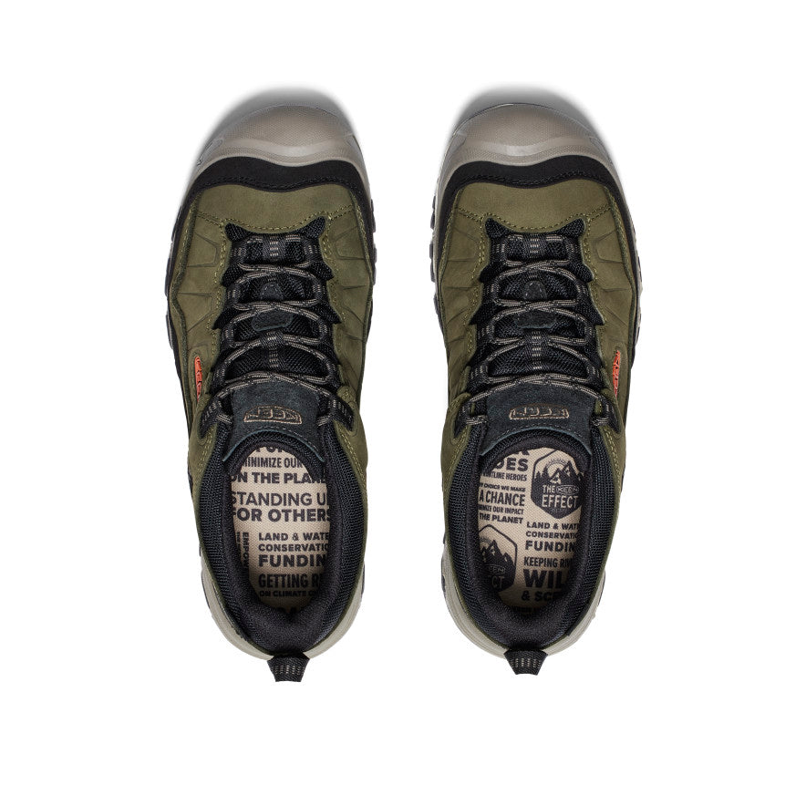 Men's Targhee IV Waterproof Hiking Shoes - Dark Olive/Gold Flame | Lightweight Trail Running & Outdoor Adventure Footwear for Hiking, Camping & Backpacking