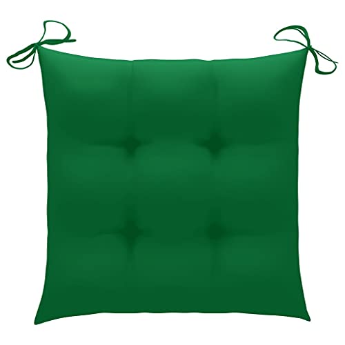 Premium 6-Piece Square Patio Chair Cushions Set - 19.7x19.7x2.8 Inch Deep Seat Cushions, Durable Green Outdoor Furniture Cushions - Perfect for Garden, Deck, Poolside & Patio Lounging