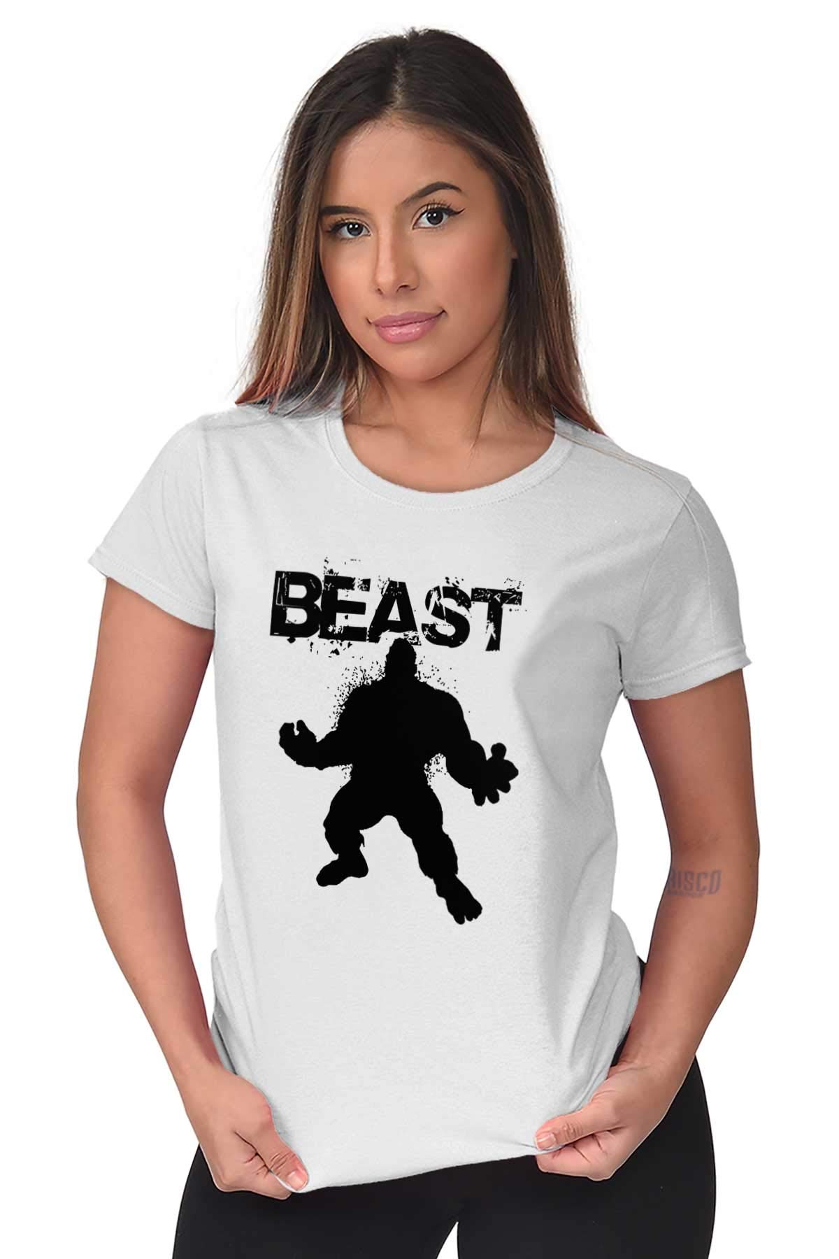 Brisco Brands Beast Gym Fitness Meathead Women's Graphic Tee - Junior Workout Tank Top for Gym, Running & Casual Wear