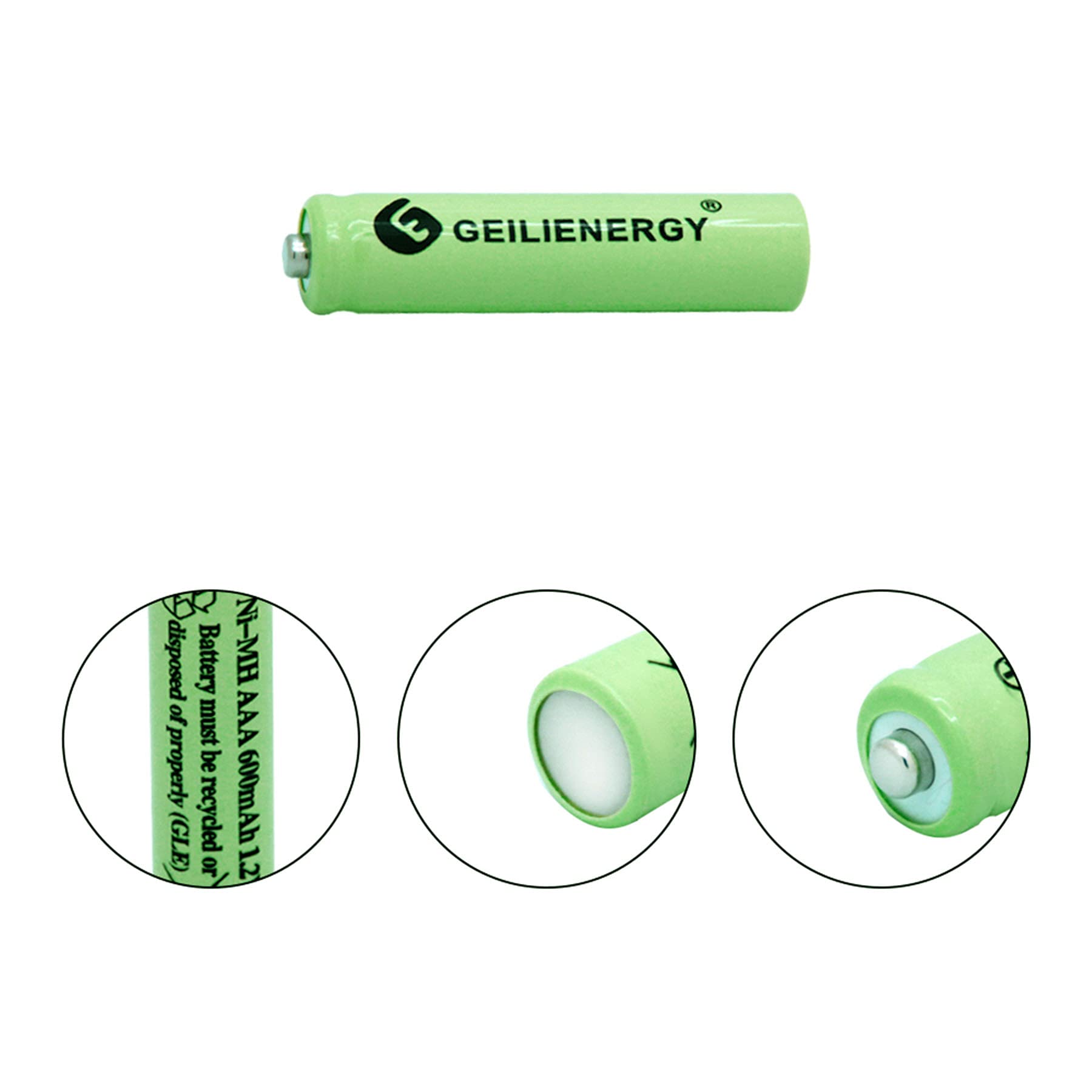 AAA NiMH Rechargeable Batteries 600mAh 1.2V - 24 Pack Pre-Charged for Solar Lights, Garden Lights & Outdoor Decor - Long Lasting Triple A Batteries for Solar Powered Devices