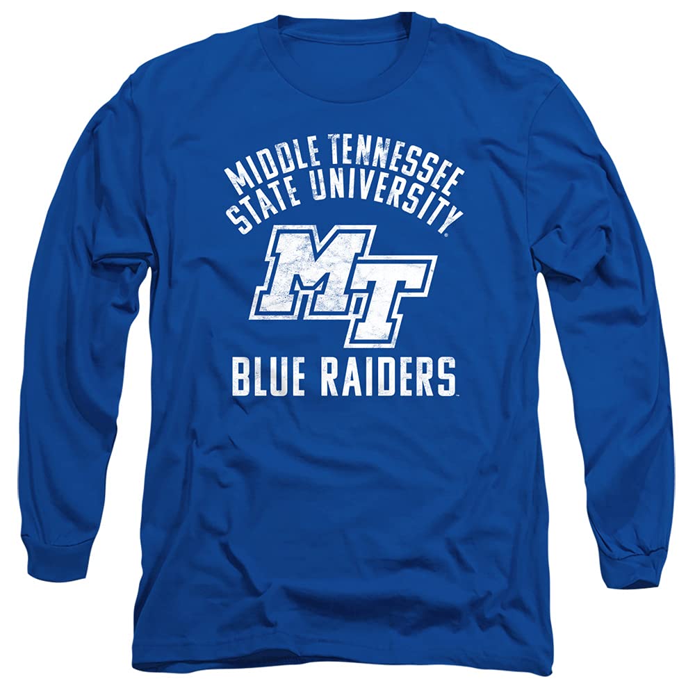 MTSU Blue Raiders Official Logo Unisex Long-Sleeve T-Shirt for Men & Women | Middle Tennessee State University Apparel | Perfect for Game Day, School Spirit & Casual Wear