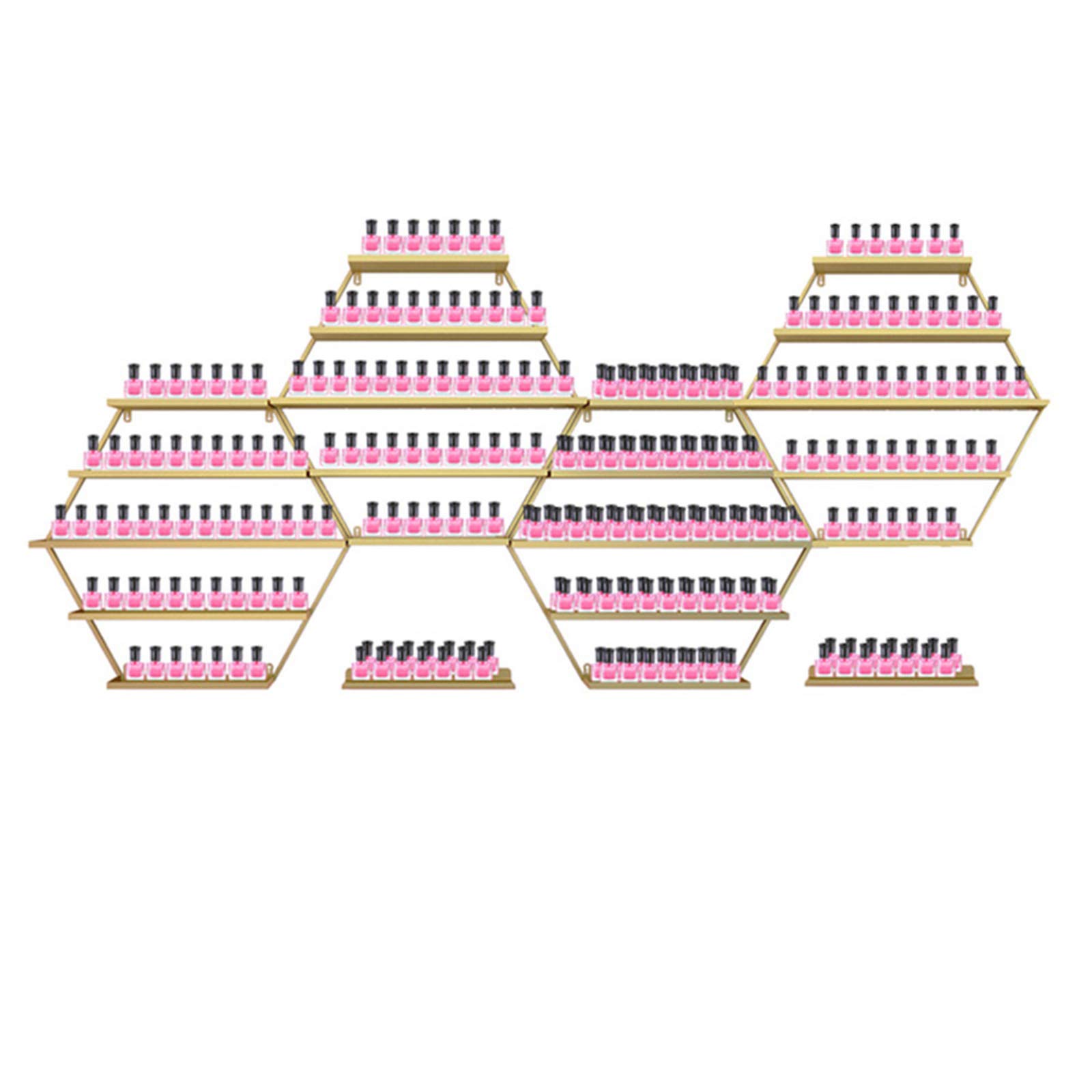 Metal Wall-Mounted Nail Polish & Essential Oil Organizer - 12-Tier Display Shelf for Salon, Spa & Home - Perfect for Cosmetics, Perfumes, Spices & Beauty Supplies Storage - Ideal for Nail Salons, Bathrooms & Vanity Organization
