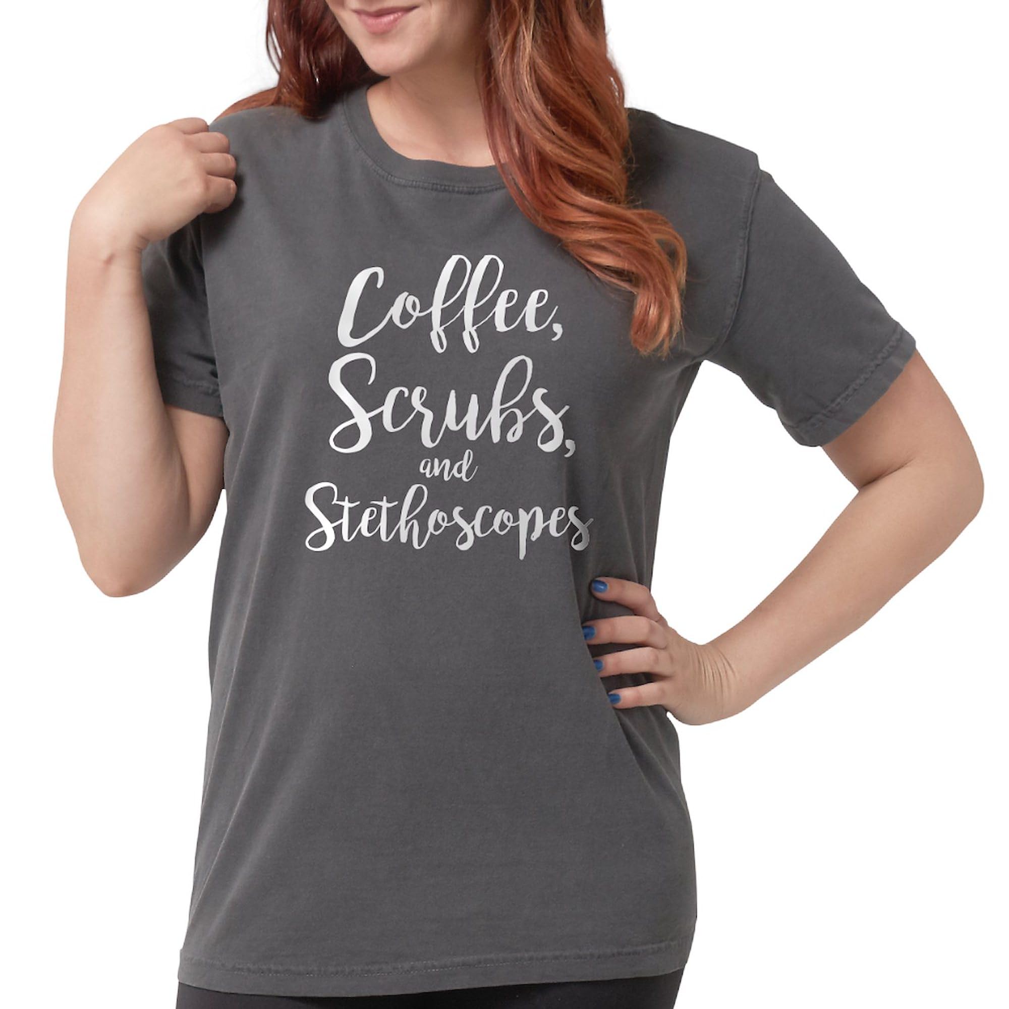 Premium Coffee Scrubs & Comfort Colors Shirt for Women | Exfoliating Body Scrub & Soft Cotton Tee | Perfect for Spa Days, Relaxation & Casual Wear