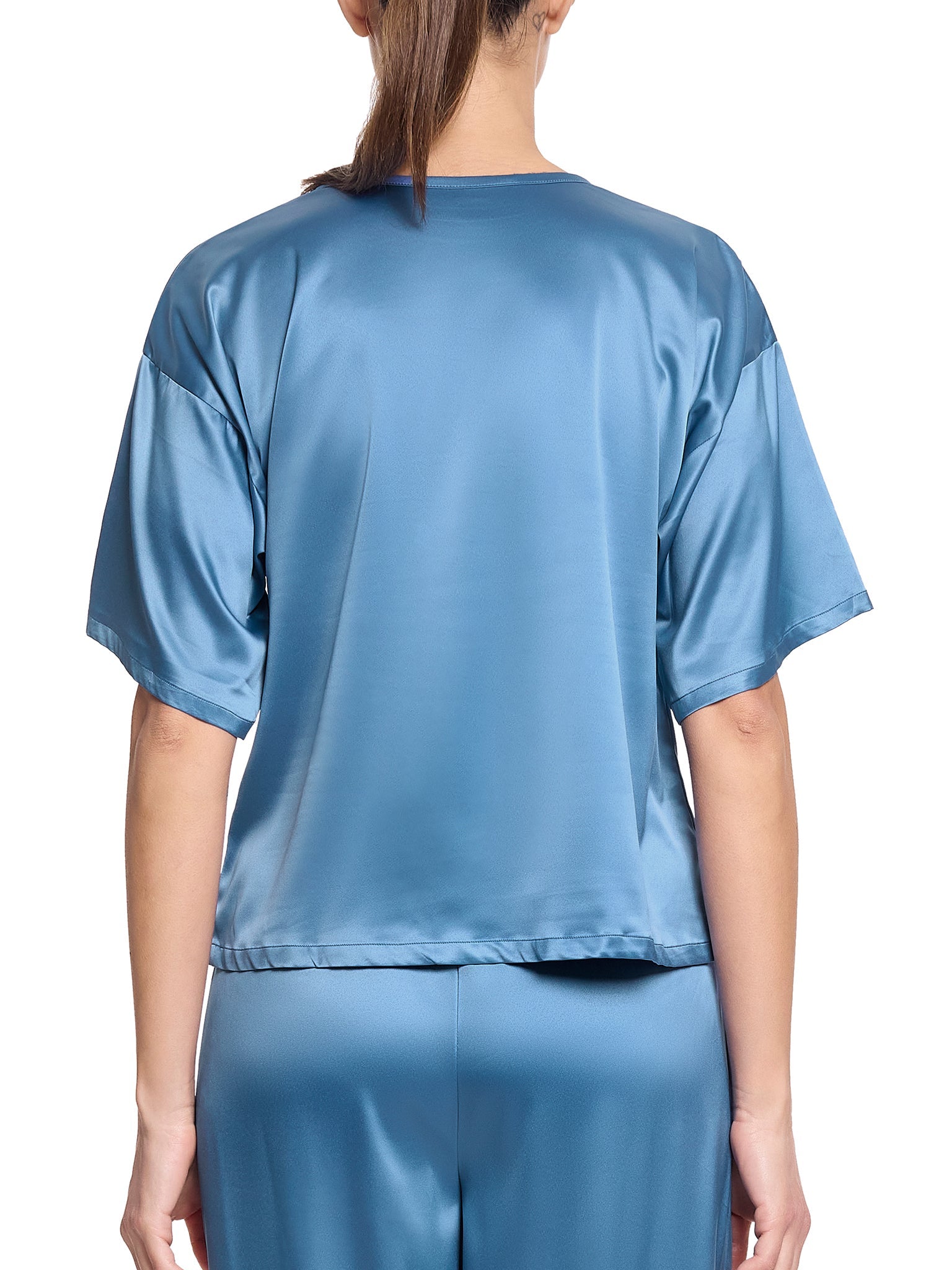 Silk Satin Sleep Tee for Women - Soft & Comfortable Nightwear for Lounge & Sleep - Perfect for Relaxing at Home or Traveling