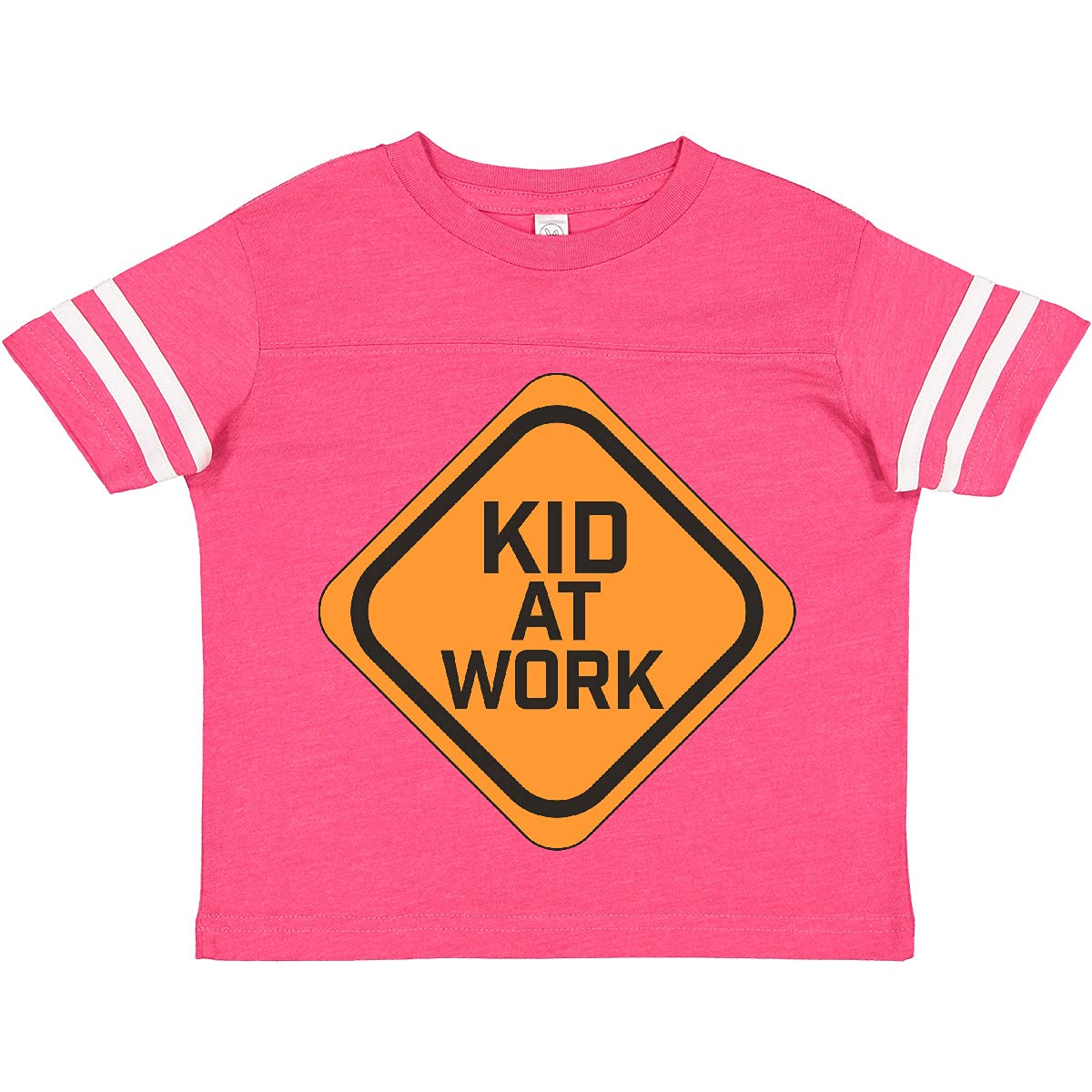 Inktastic 'Kid at Work' Construction Sign Toddler T-Shirt - Fun & Durable Cotton Tee for Toddlers | Perfect for Playdates, Construction-Themed Parties & DIY Projects