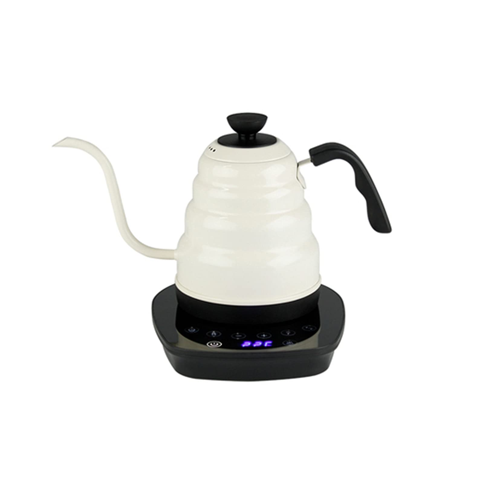HUACHEN-LS French Press Coffee Maker - Electric & Manual Espresso Maker, Portable Hand Drip Filter Coffee Pot with Smart Syphon Technology, White (Style A) - Perfect for Home, Office, Camping & Travel Coffee Brewing