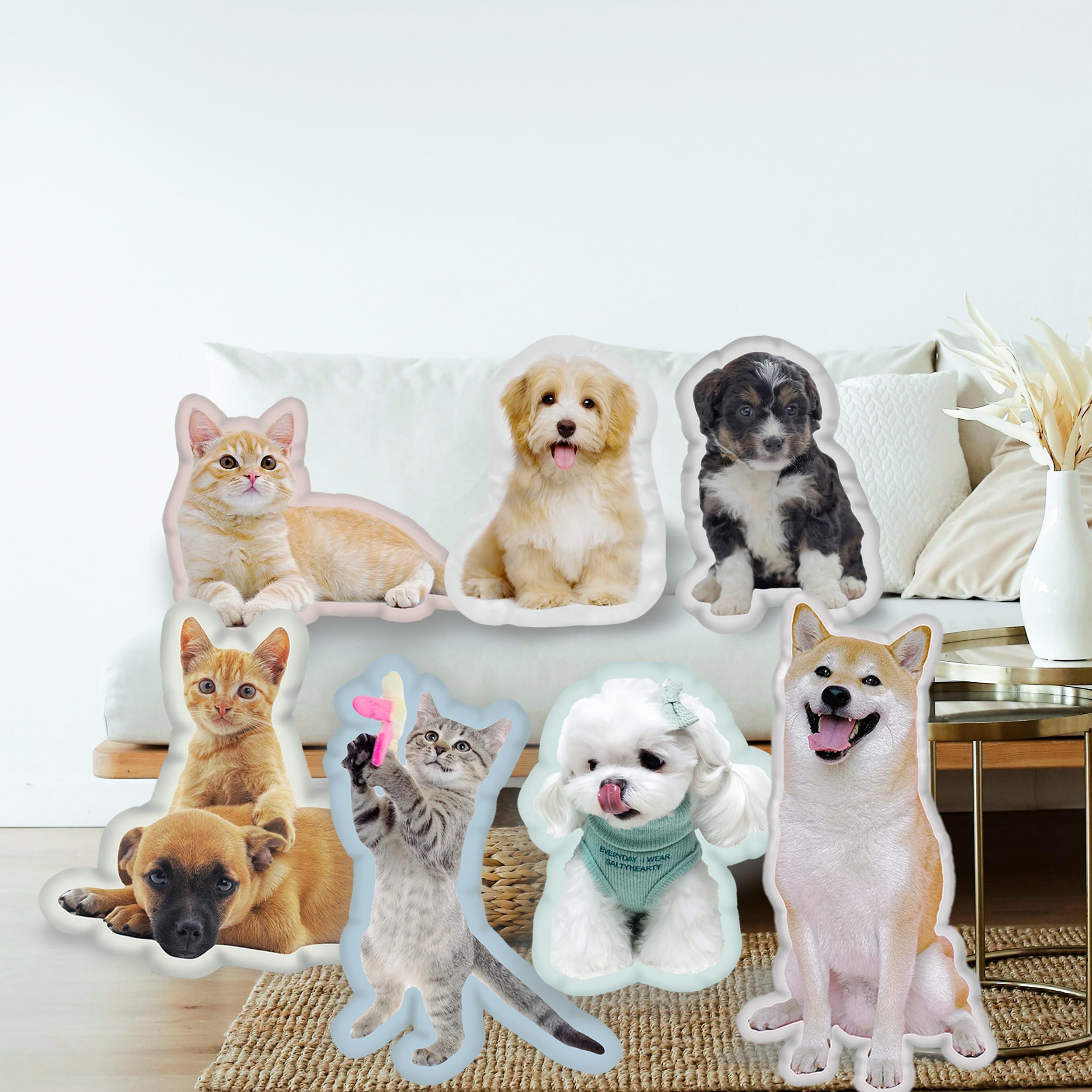 Custom Pet Pillow with Photo - Personalized Dog & Cat Pillow for Mother's Day, Graduation Gifts (12inch) - Home Decor & Unique Present
