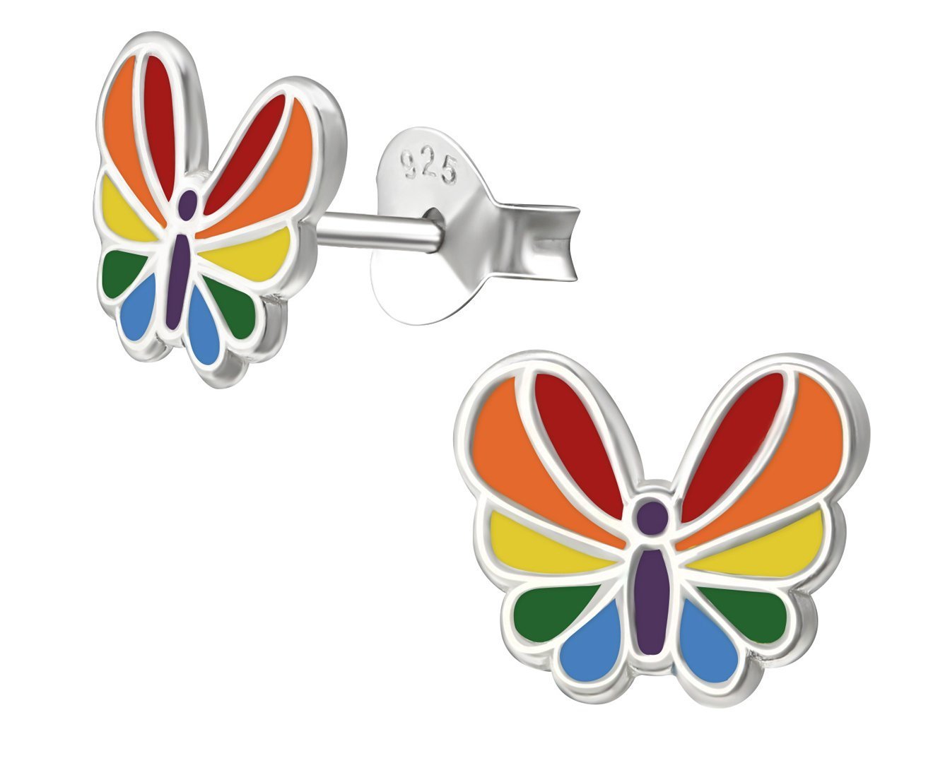 Sterling Silver Butterfly Stud Earrings for Kids - Hypoallergenic & Durable - Perfect for Birthdays, Gifts & Everyday Wear