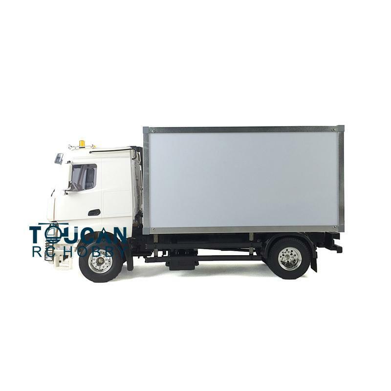 1:14 Scale 2 Axles RC Delivery Truck Kit with Container - DIY Radio Controlled Tractor Model with Motor - Perfect for Hobbyists, Collectors & RC Enthusiasts (US Stock) - Great for Racing, Off-Road Play & Display
