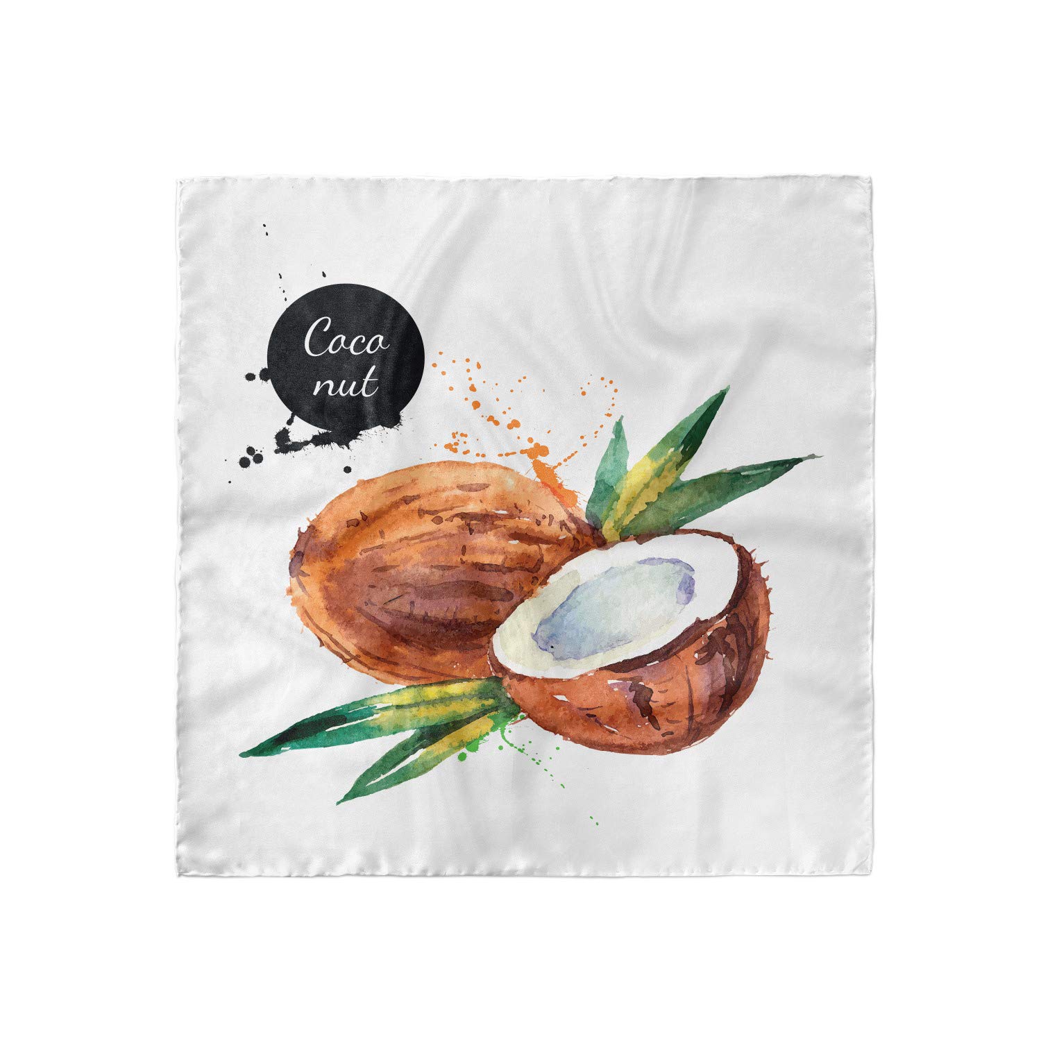 Ambesonne Tropical Headscarf - Exotic Hawaiian Fruit Print Hijab Scarf for Women, Beach Cover Up, Summer Fashion Accessory, Boho Style Hair Wrap