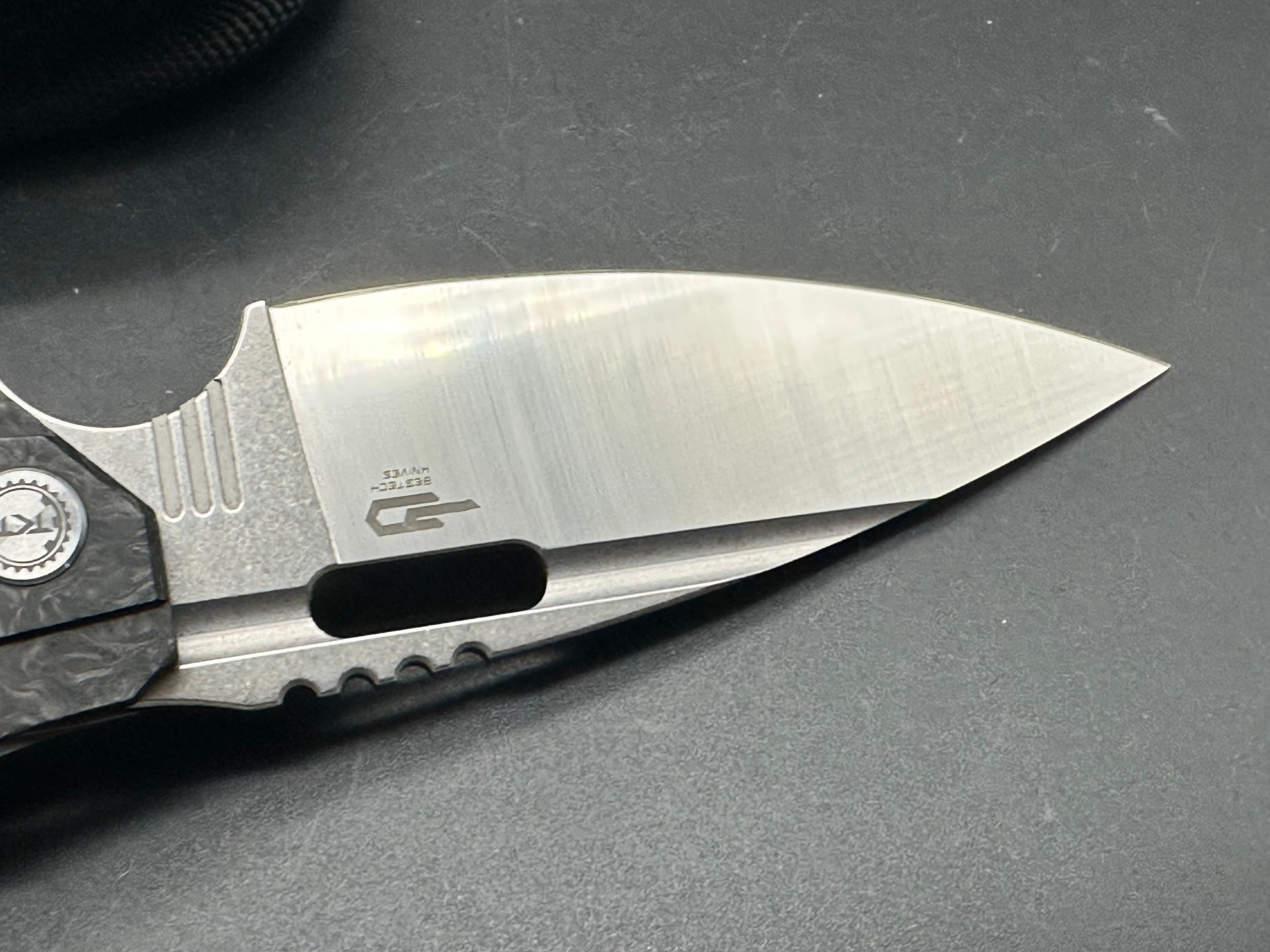 Bestech Shodan Folding Knife - Carbon Fiber Front & Titanium Back Handle - EDC, Outdoor Camping, Hunting & Survival Tool