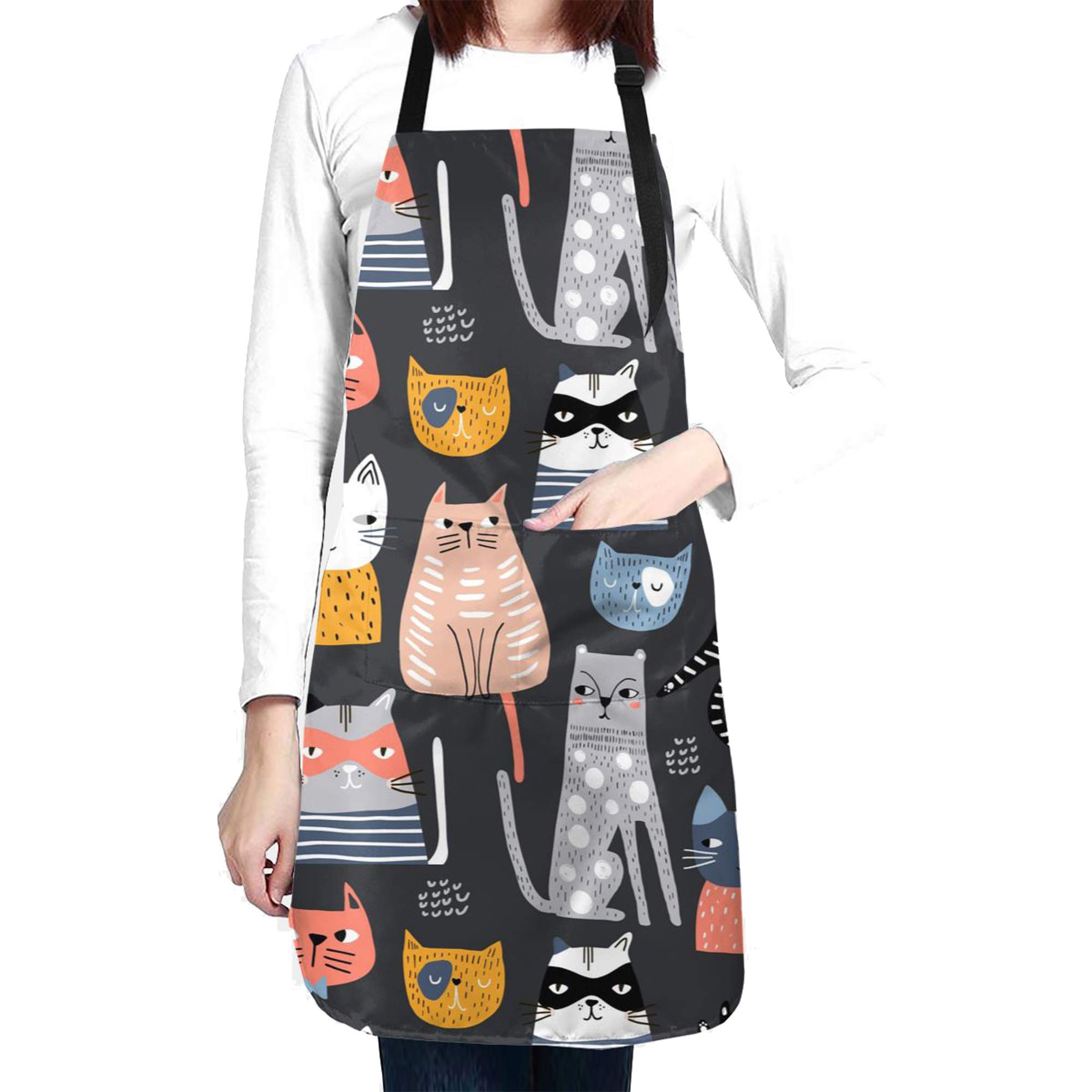 Adjustable BBQ Apron for Men & Women - Durable Grilling Apron with Pockets - Perfect Cooking Apron for Outdoor Barbecue, Camping & Backyard Parties