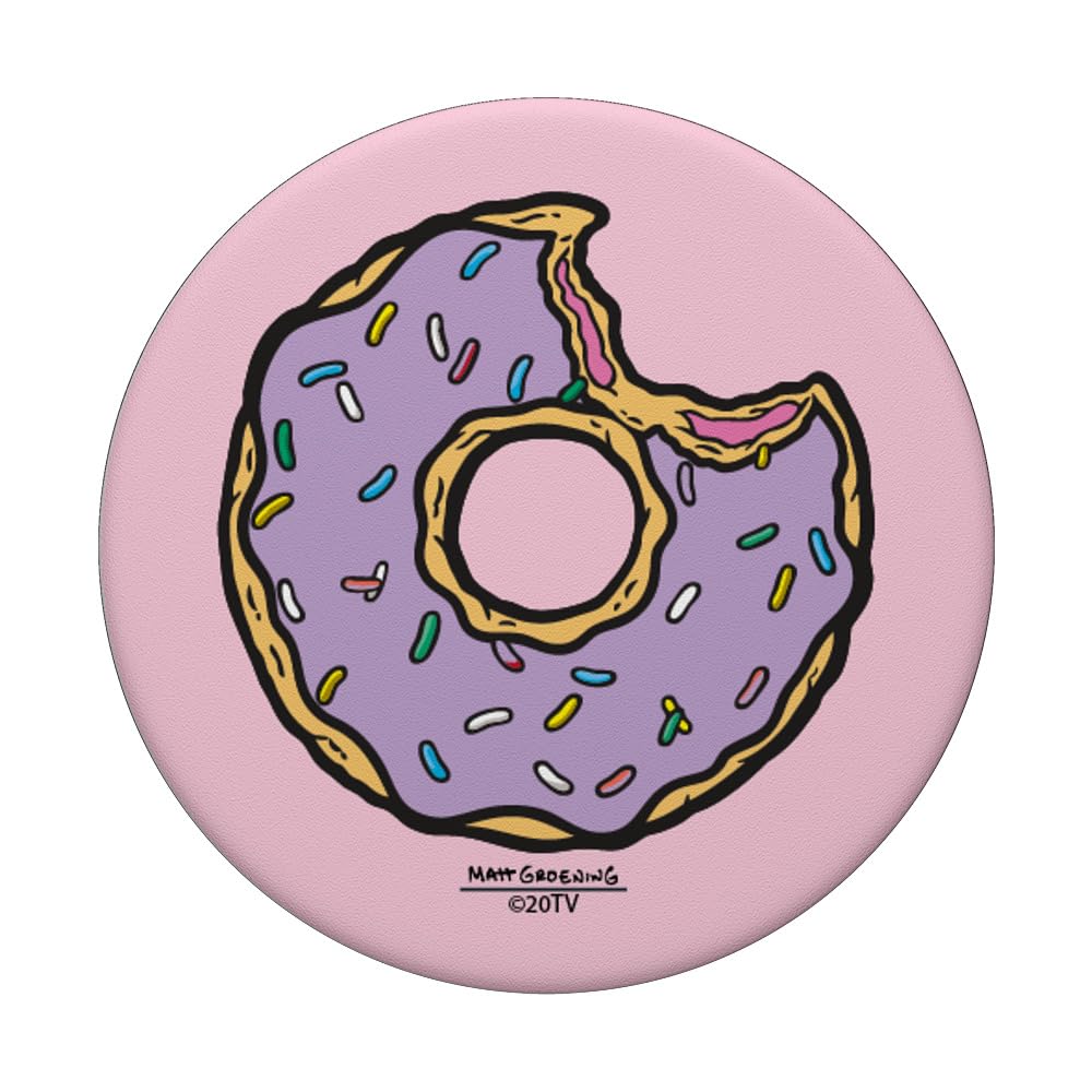 The Simpsons Sprinkled Donut PopSockets Standard PopGrip - Swappable Phone Grip & Stand for iPhone, Samsung, Smartphones - Perfect for Fans, Gifts, and Everyday Use