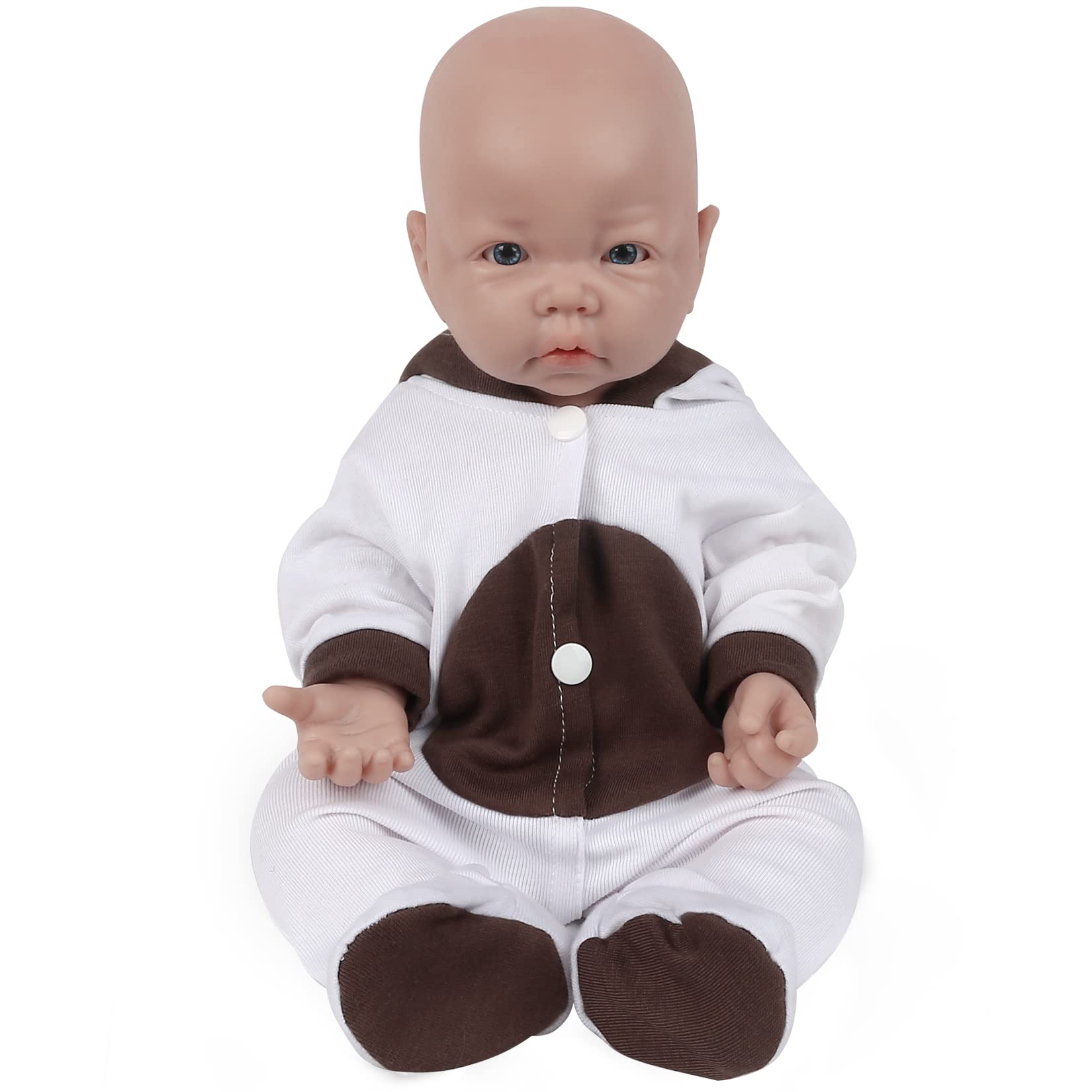 Vollence 17 Inch Realistic Reborn Baby Doll - Full Silicone Lifelike Girl Doll with Open Eyes | Perfect for Collectors, Photography Props, Nursery Decor & Gift Giving