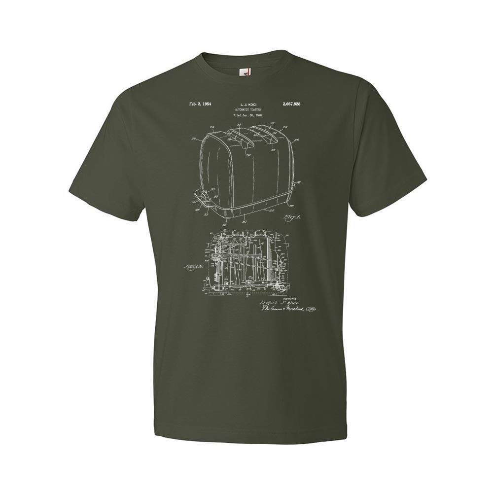 Radiant Control Toaster Patent Graphic T-Shirt - Vintage Kitchen Apparel, Unique Cooking Gift for Chefs, Toaster Blueprint Design, Restaurant Staff Uniform - Perfect for Cooking Enthusiasts & Food Lovers