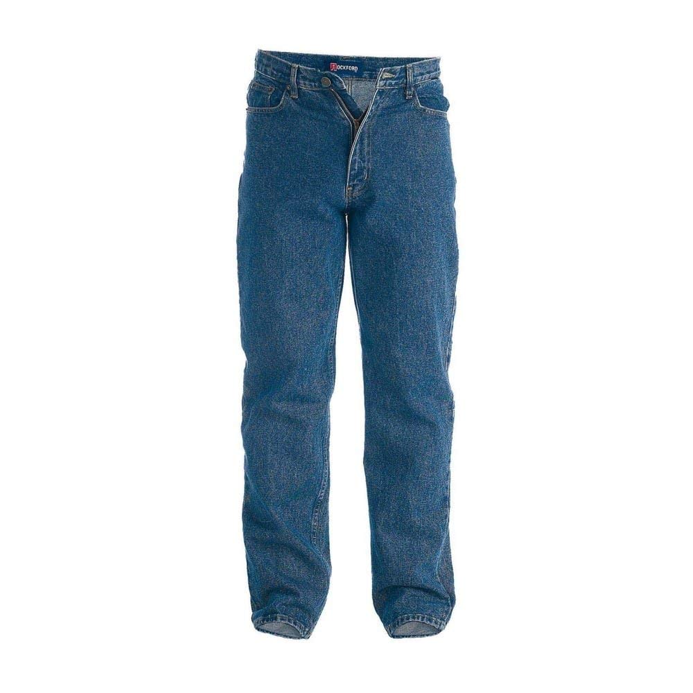 Rockford Comfort Fit Jeans for Men - Stonewash Denim Pants (Size 66L) - Relaxed Fit, Stretchable & Durable for Casual Wear, Work & Outdoor Activities