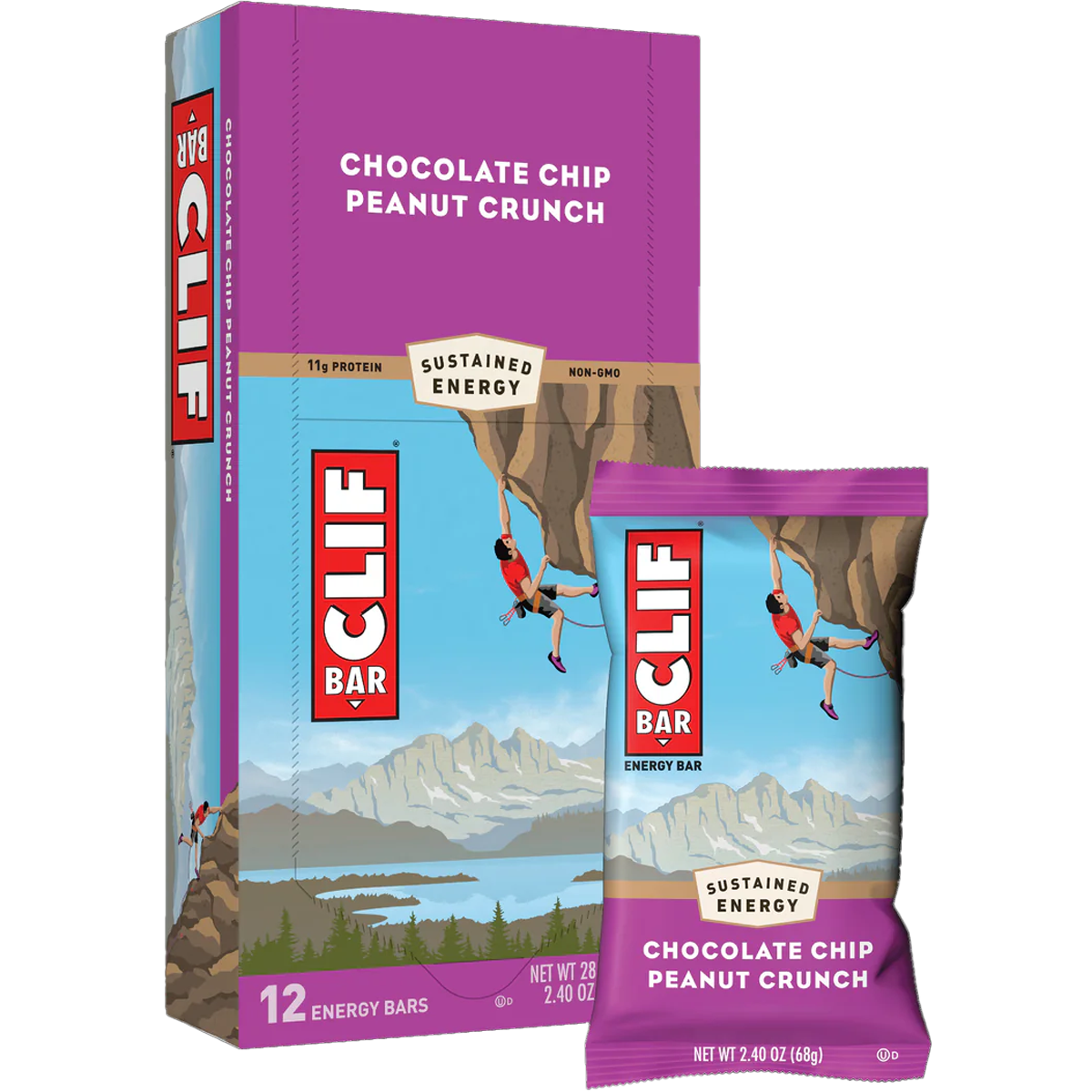 Clif Bar Energy Bars - 5 Pack | Organic, Gluten-Free Snacks for Hiking, Running & Outdoor Adventures | High Protein, Vegan & Non-GMO