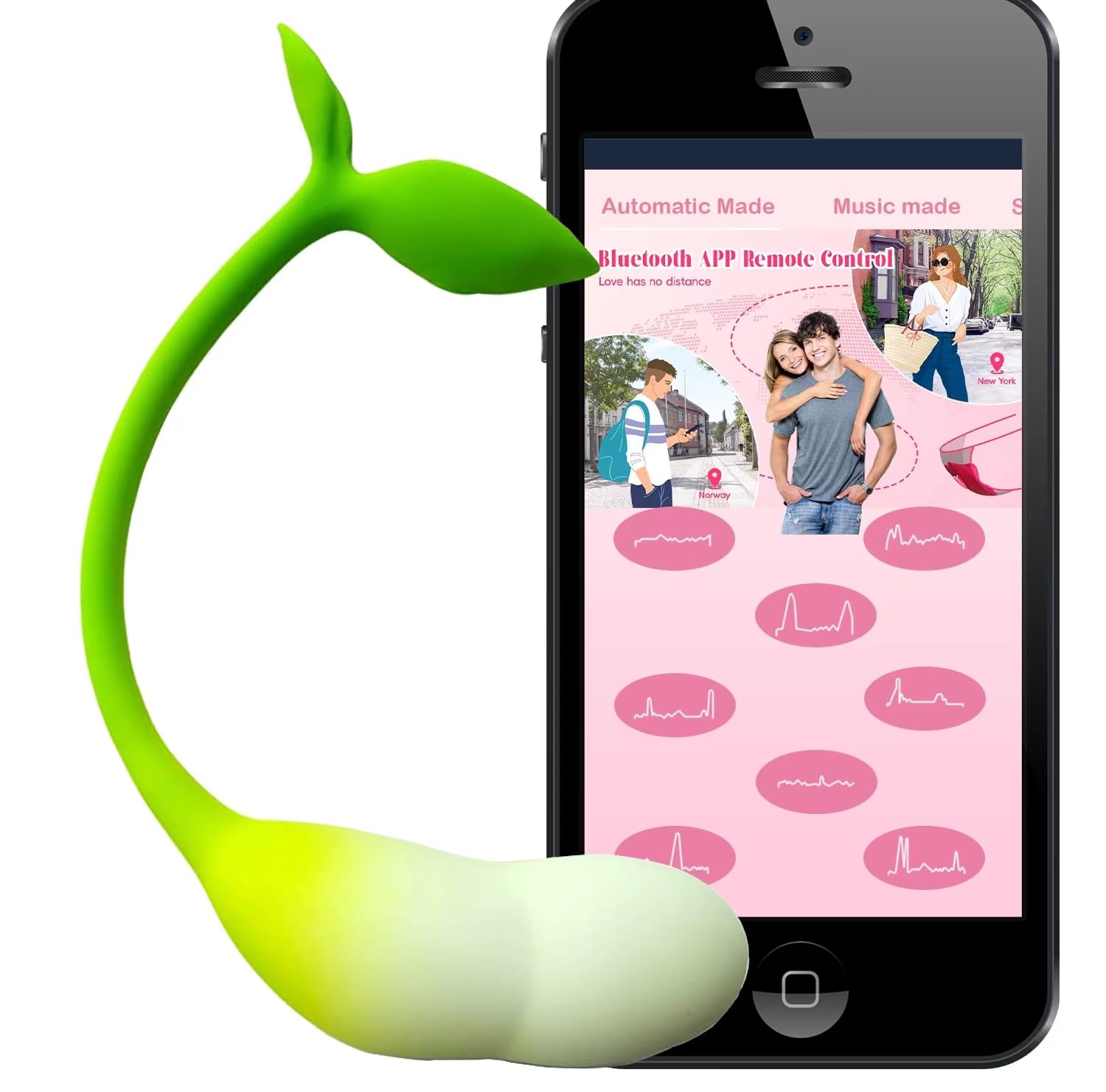 9-Speed Remote Control Bullet Vibrator for Women - Long Distance App Controlled Vibrating Sex Toy with Multiple Modes, Green - Perfect for Couples Play & Long-Distance Relationships