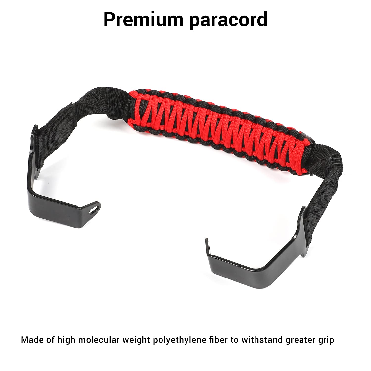 CheroCar Heavy Duty Steel Roll Bar Grab Handles for 2018-2021 Jeep Wrangler JL & 2020-2021 Jeep Gladiator JT - Red | Front & Rear Assist Handles for Off-Roading, Climbing & Safety Accessories