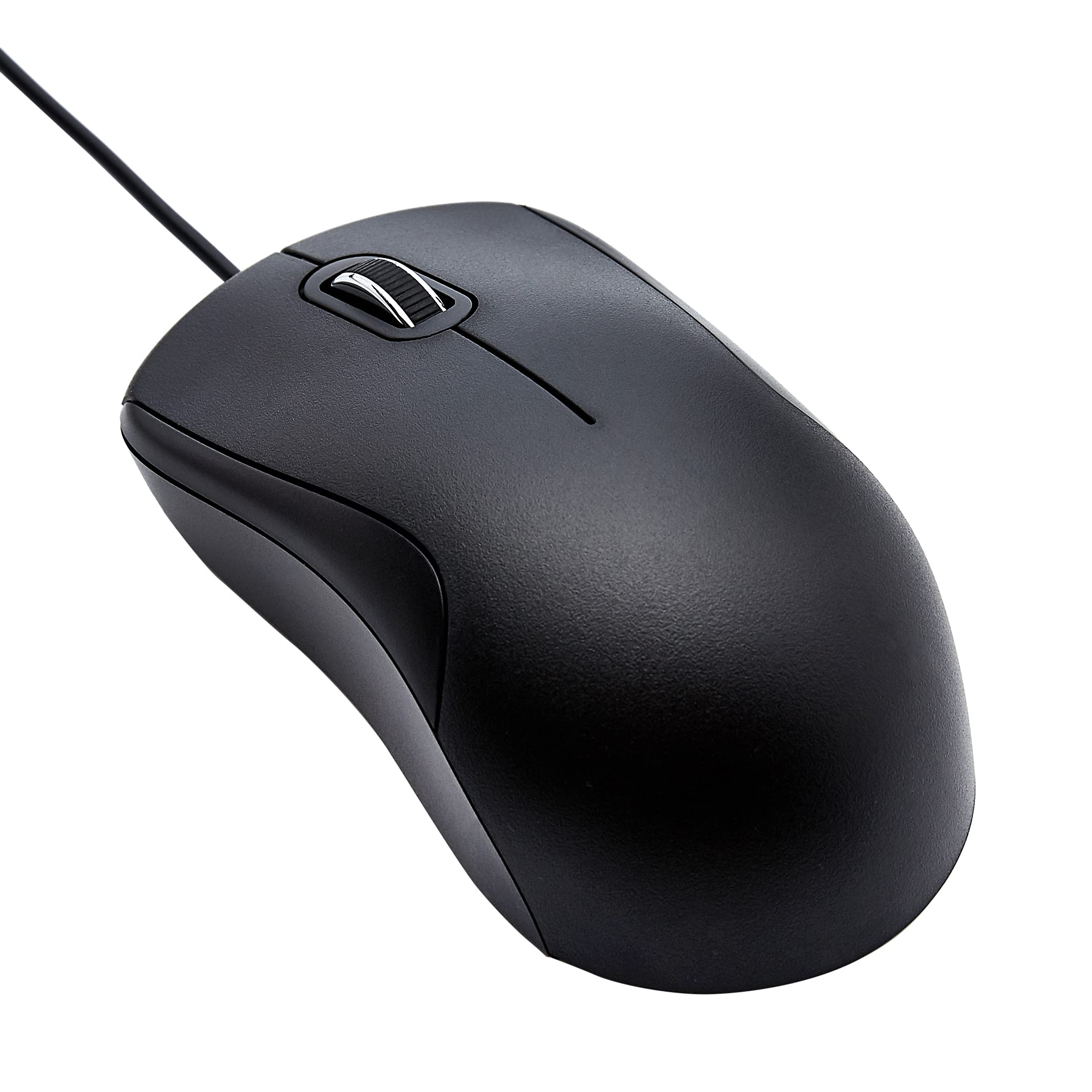 Amazon Basics 3-Button USB Wired Mouse - Black for Office & Gaming