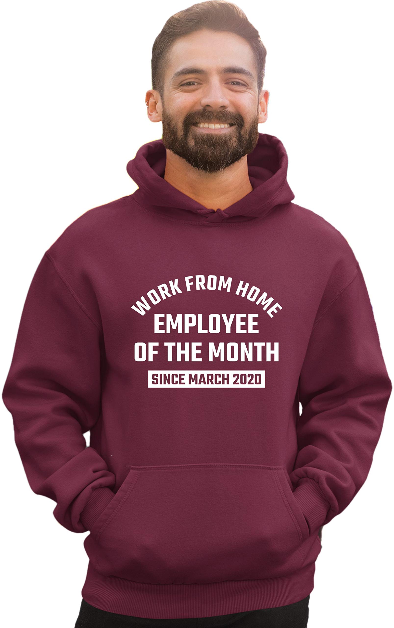 Best Work From Home Employee of The Month Sweatshirt Hoodie - Comfortable Unisex Pullover for Men & Women | Remote Work, Zoom Meetings & Casual Wear | Perfect for Office Gifts & Virtual Awards Since 2020 | Ideal for Virtual Team Celebrations & Cozy Home Office Days