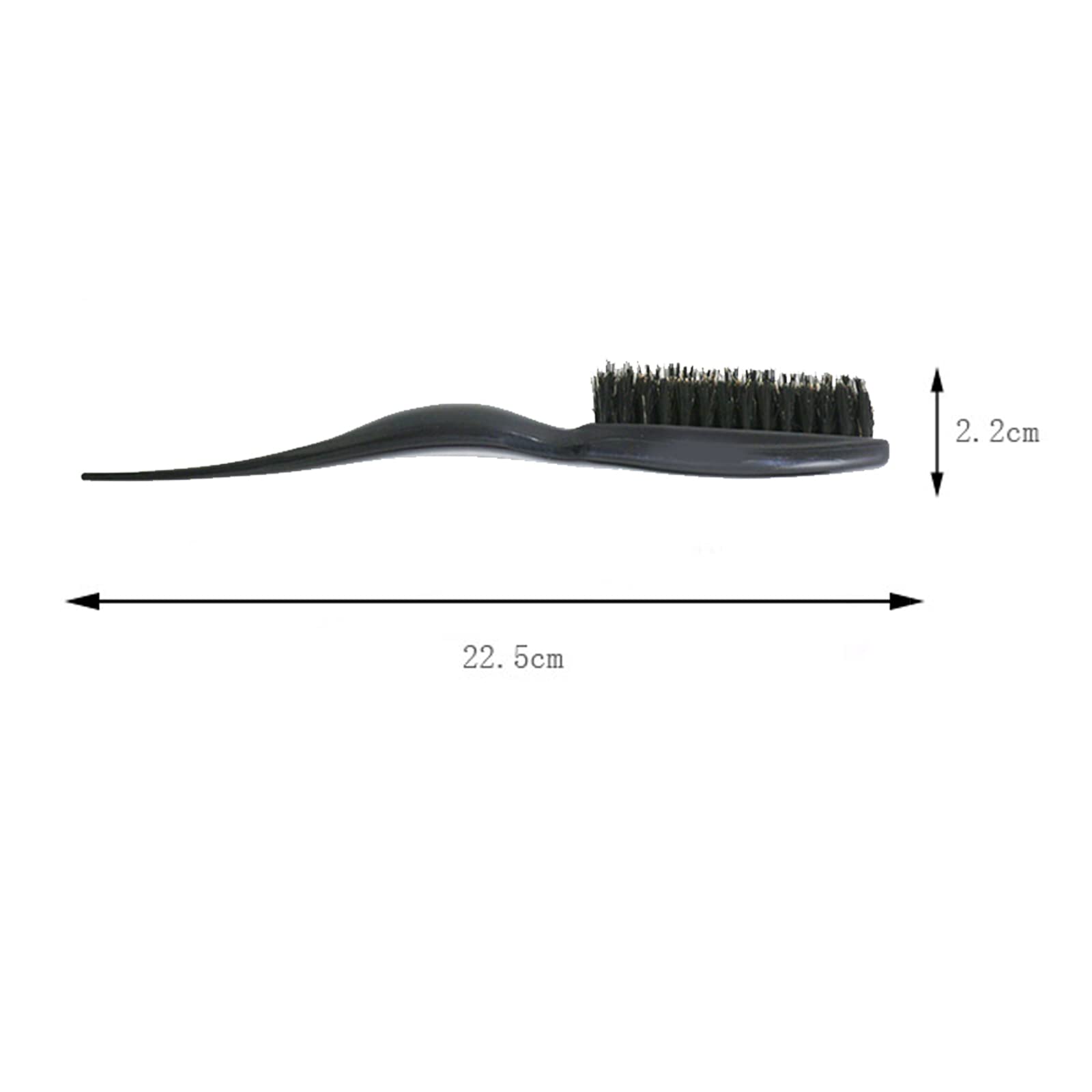 Professional Slick Back Hair Brush with Natural Bristles - Styling & Smoothing Brush for Sleek Edges, Teasing & Combing - Perfect for Hairdressers, Women, Babies & Children - Ideal for Salon Styling, Home Use & Travel Grooming