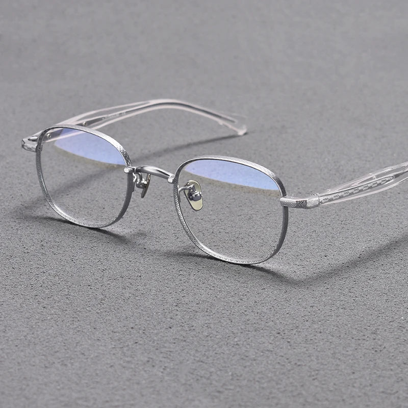 Stylish Black Square Titanium Acetate Eyeglasses for Women - Lightweight Full Rim Frame 942217 | Perfect for Office, Reading & Everyday Fashion
