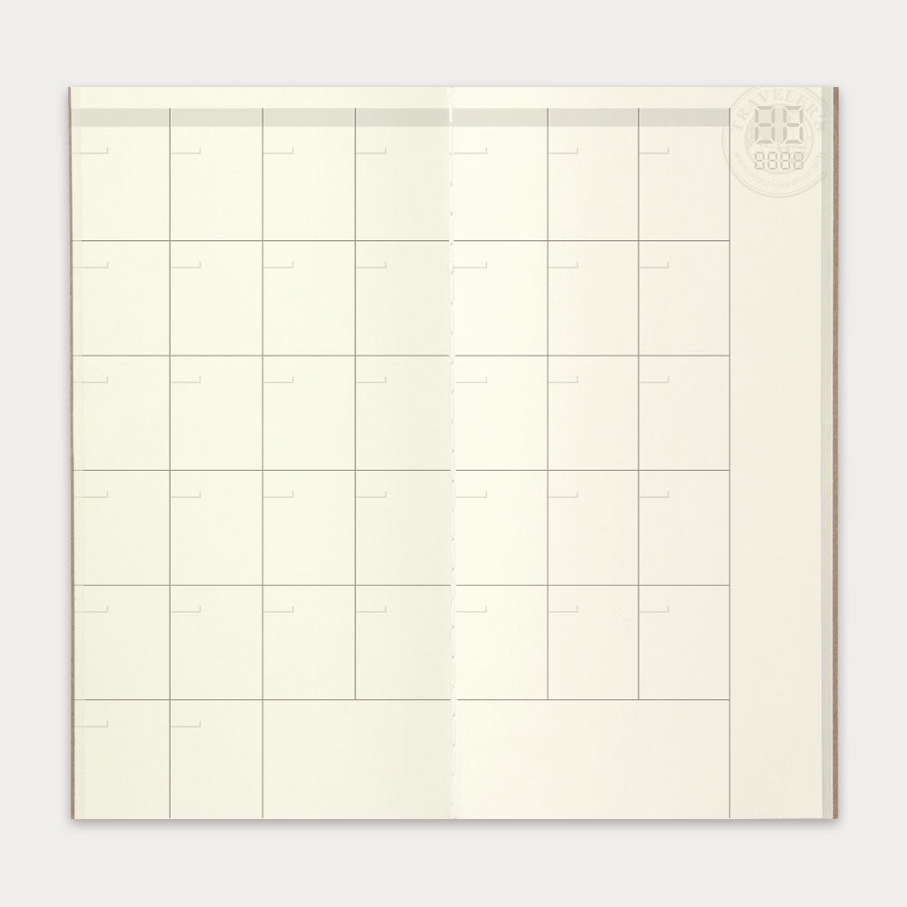 TRAVELER'S Notebook Refill - Regular Size 017 Free Diary Monthly Planner | Perfect for Journaling, Bullet Journal & Travel Scrapbooking
