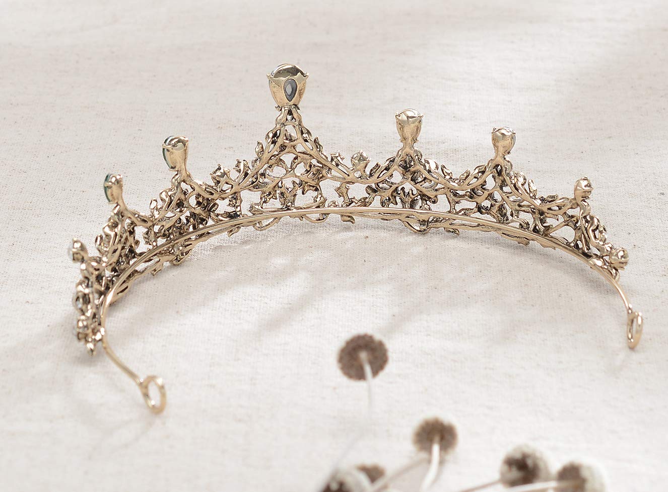 Sparkling Crystal Mermaid Crown - Elegant Birthday Tiara for Princess, Sweet 16 & Quinceañera | Fairy Queen Headband for Parties, Pageants & Special Occasions