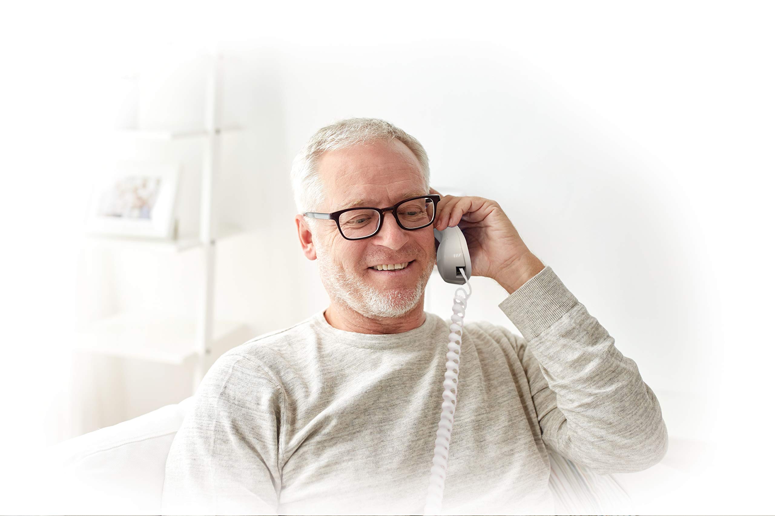 VTech CareLine SN5147 Amplified Corded/Cordless Phone for Seniors - 90dB Extra Loud Ringer, Big Buttons & Large LCD Display - Easy-to-Use Home & Office Landline Telephone System for Elderly & Hearing Impaired