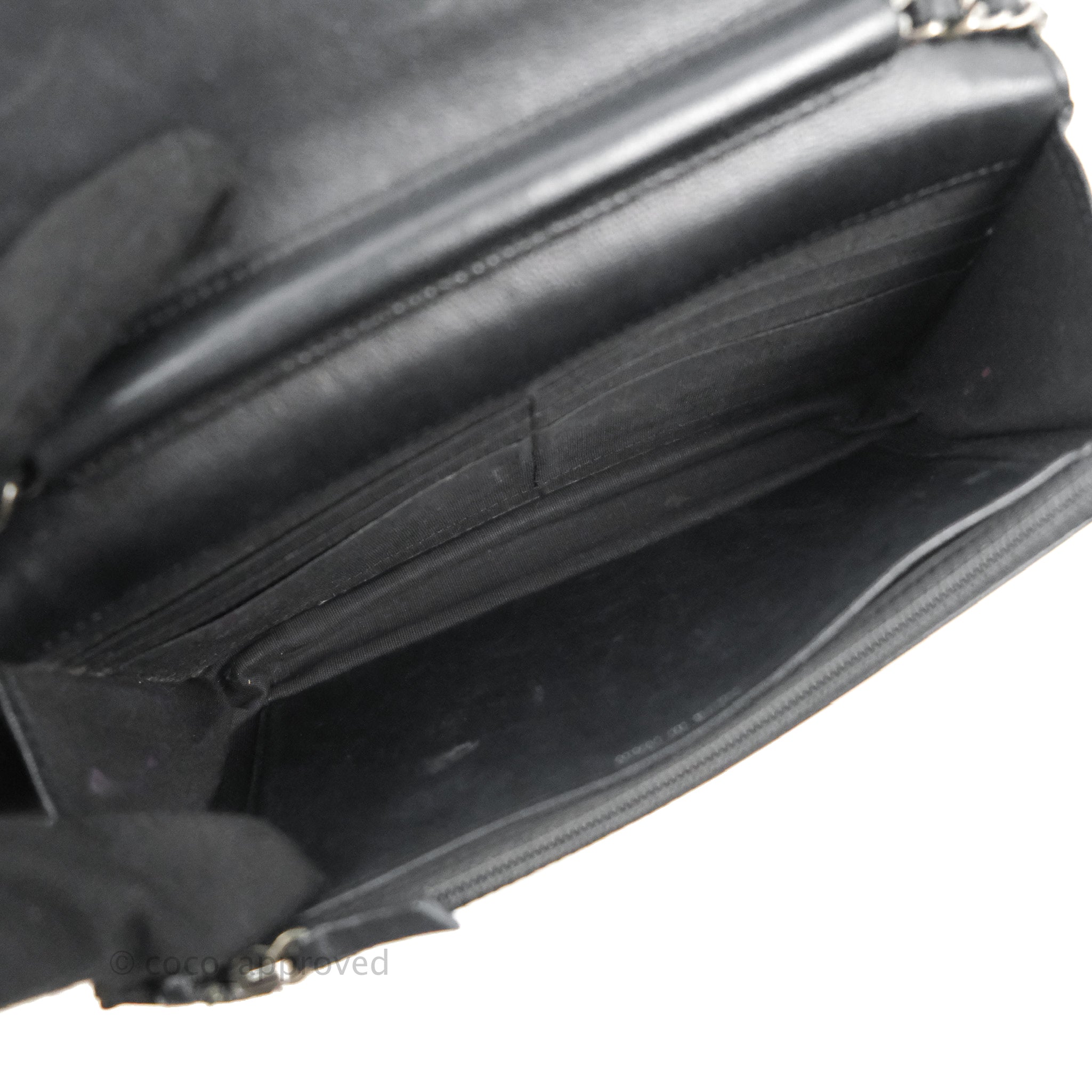 Chanel Boy Wallet on Chain WOC Black Lambskin Ruthenium Hardware - Luxury Crossbody Bag for Women, Perfect for Evening Parties & Daily Use