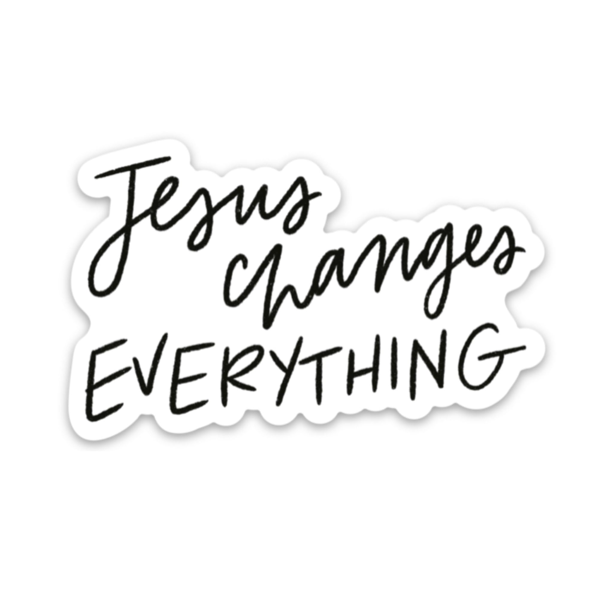 Jesus Changes Everything Stickers - Christian Faith Decals with Bible Scripture Quotes - Perfect for Cars, Laptops, Water Bottles & Notebooks