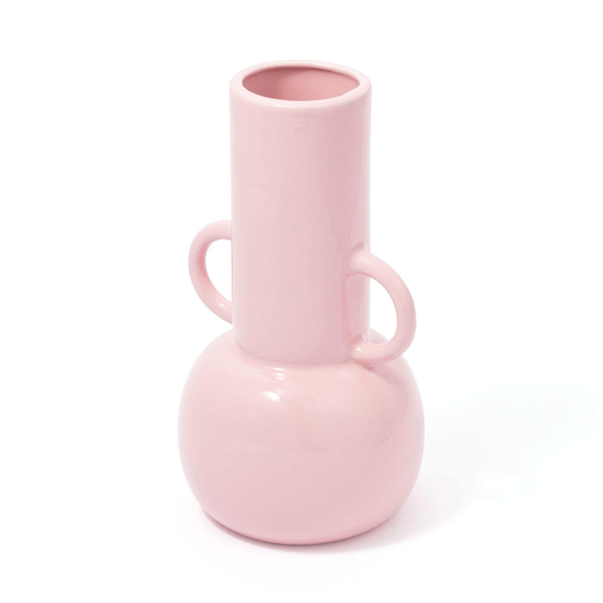 Large Pink Ceramic Pop Flower Vase - Modern Home Decor for Living Room, Bedroom & Office Centerpiece