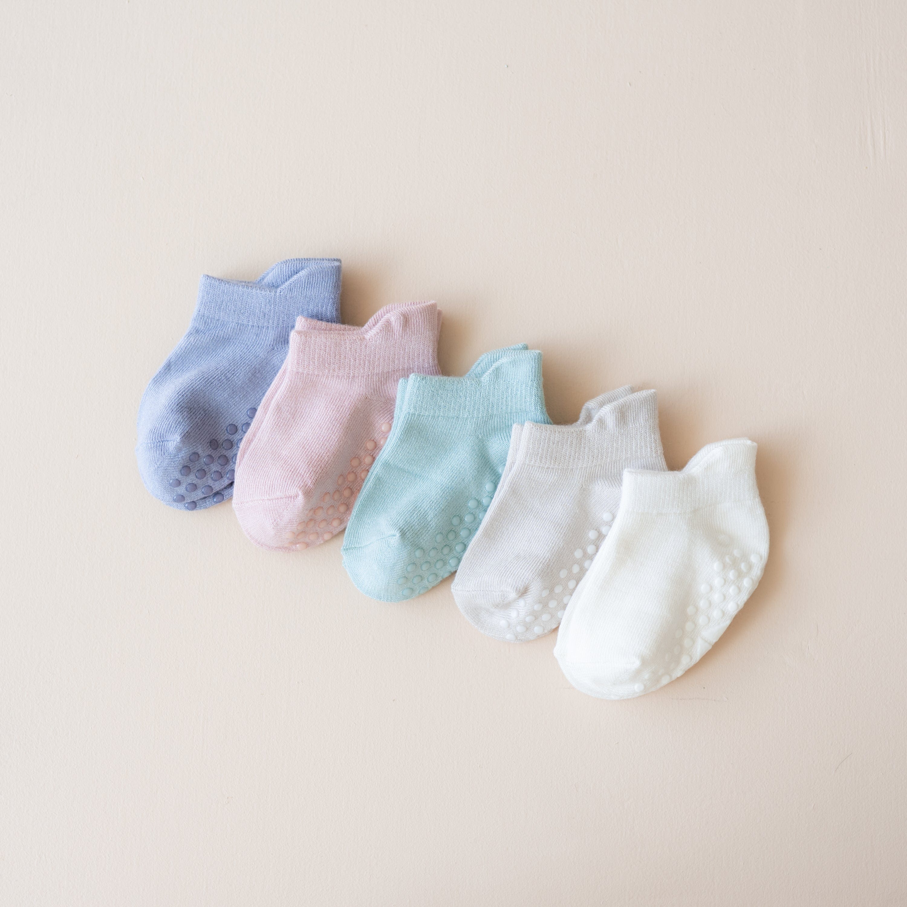 Pastel Ankle Socks 5-Pack for Women - Soft Comfortable No-Show Socks for Running, Yoga & Everyday Wear