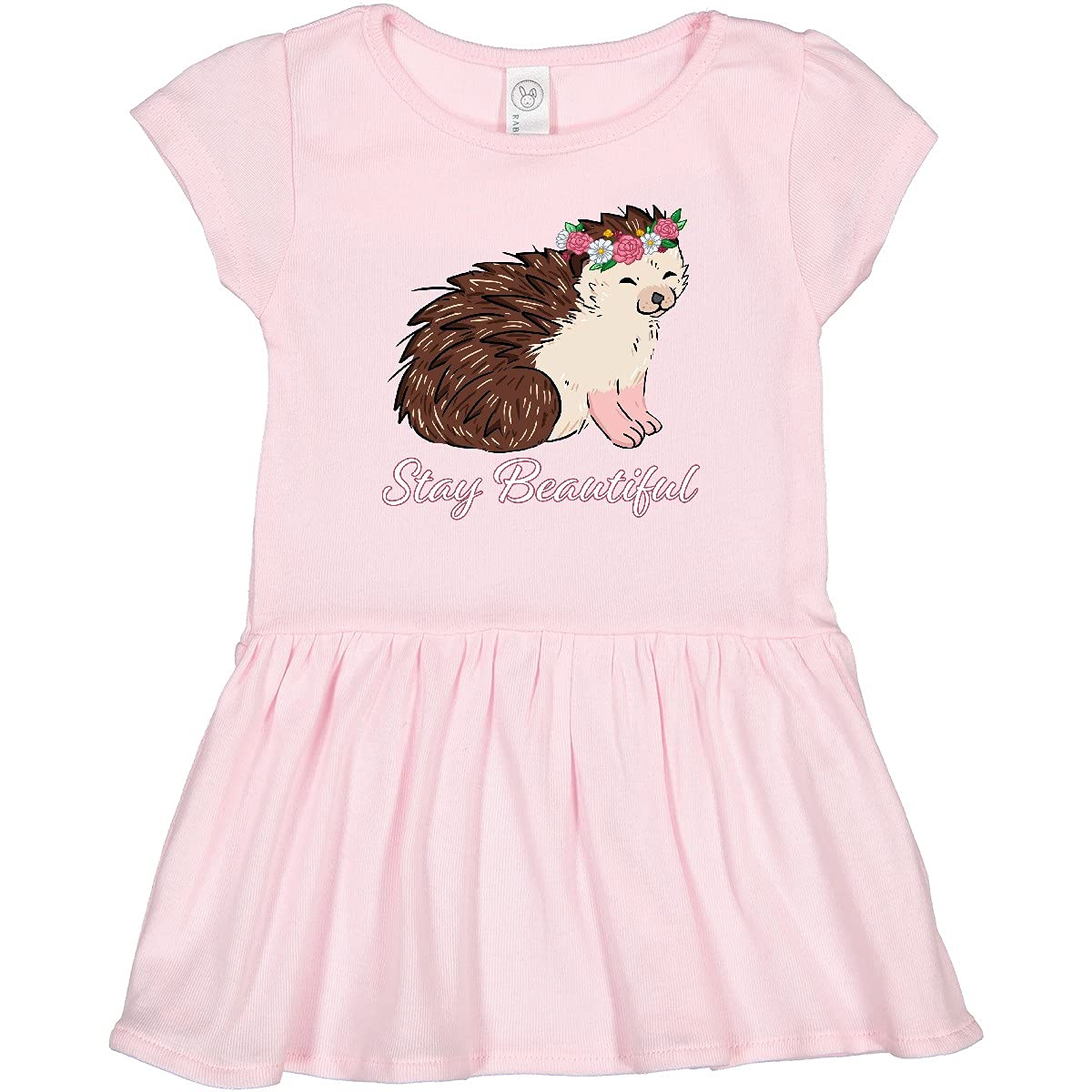 Inktastic Flower Crown Hedgehog Toddler Dress - Playtime & Parties