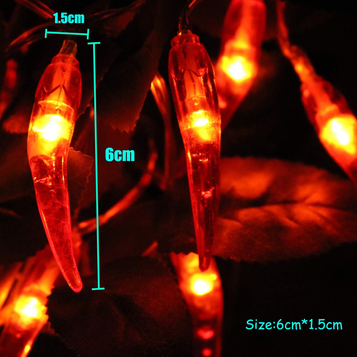100 LED Red Chili String Lights - 33ft Plug-in Fairy Lights with 8 Modes for Wedding, Party, Christmas & Chinese New Year Decorations | Indoor & Outdoor Festive Lighting for Home, Garden, and Holiday Celebrations