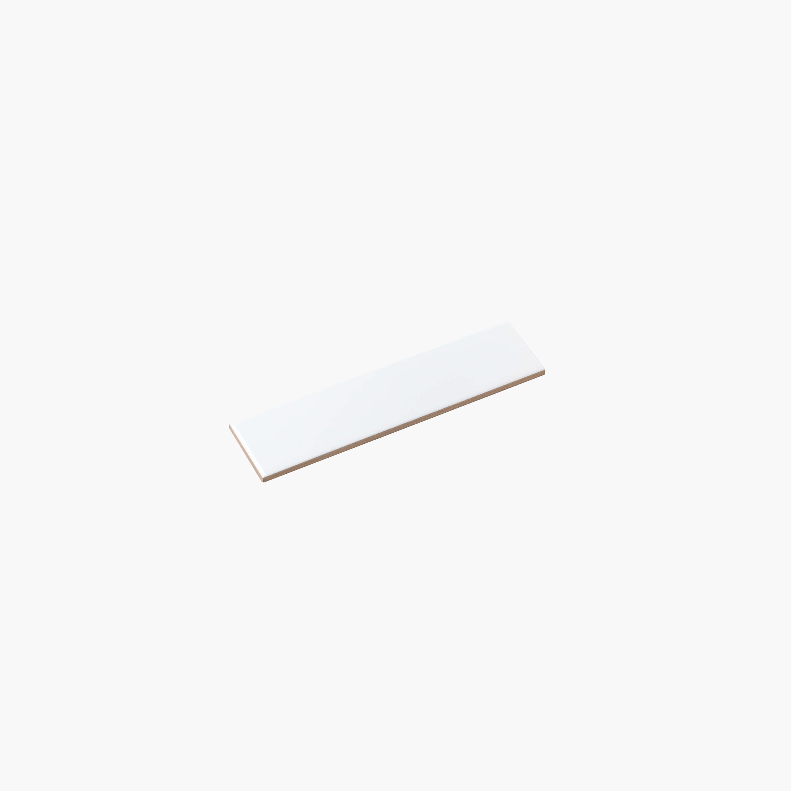 Glossy White Ceramic Flat Tile 65x265mm - Perfect for Kitchen Backsplash, Bathroom Walls & Flooring