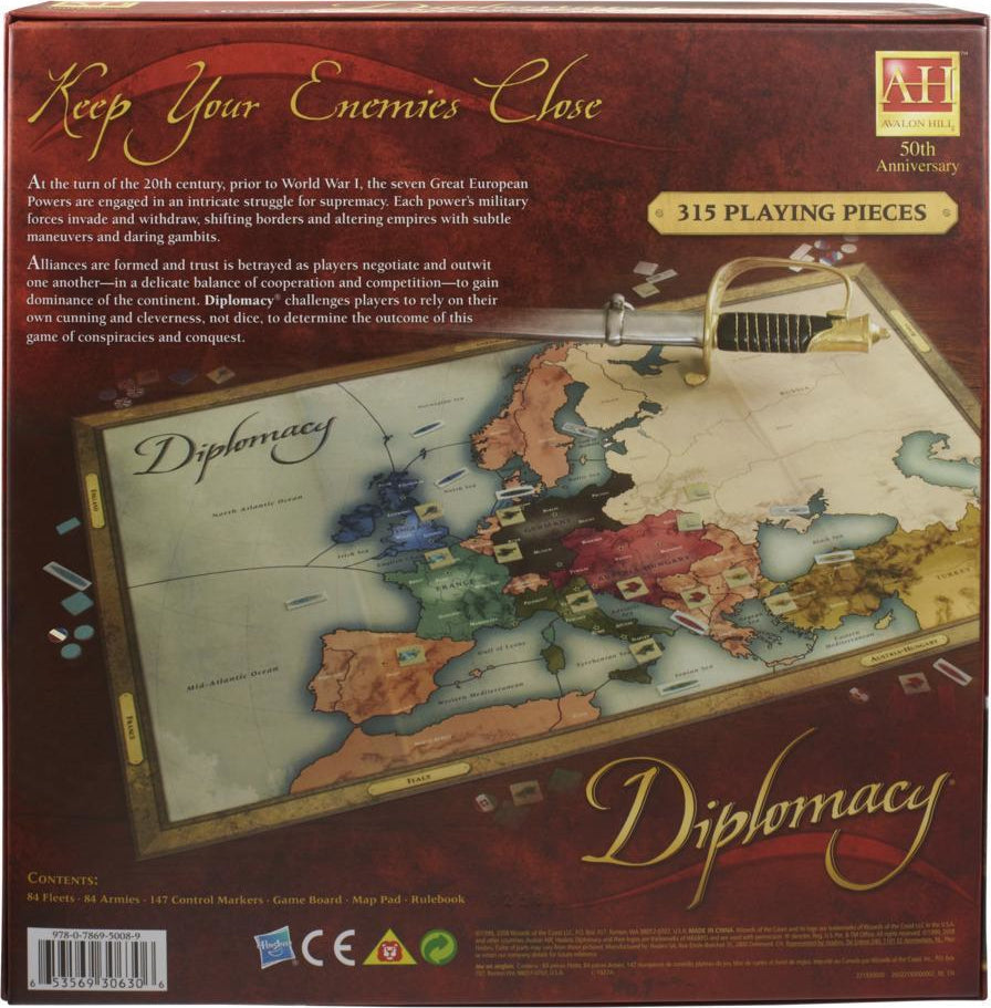 Diplomacy Board Game - Classic Strategy Game for Adults & Families | Perfect for Game Nights, Parties & Team Building