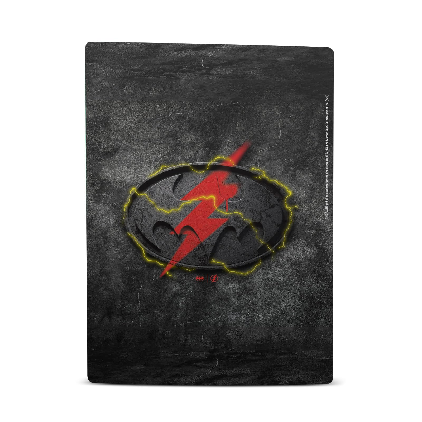 The Flash 2023 Batman Logo Vinyl Skin Decal for Sony PS5 Digital Edition - Officially Licensed Gaming Sticker Cover by Head Case Designs - Perfect for Superhero Fans & Custom Console Protection