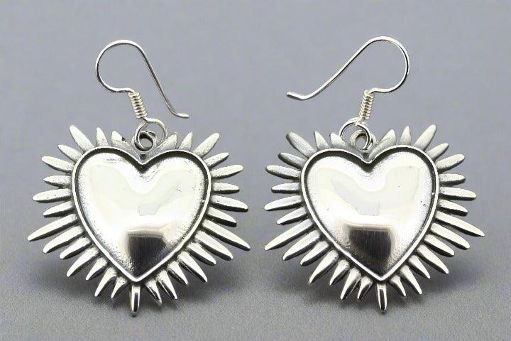 Full Heart Earrings Sterling Silver - Dainty & Elegant Jewelry for Women - Perfect for Valentine's Day, Anniversary & Romantic Gifts