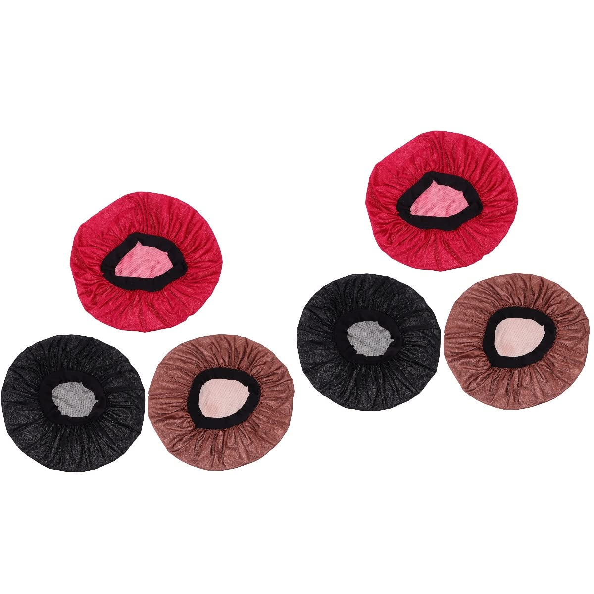 6 Pcs Satin Silk Sleep Cap for Women - XXL Shower Hat, Hair Protective Turban, Headband & Scarf for Long Hair - Perfect for Showering, Sleeping & Styling