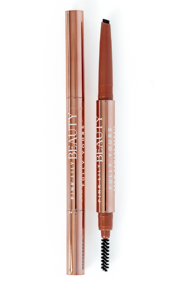 Pink Lily Beauty Fully Yours Brow Pomade Pencil - Deep Brown | Waterproof Eyebrow Makeup for Natural Look | Perfect for Daily Use & Special Occasions