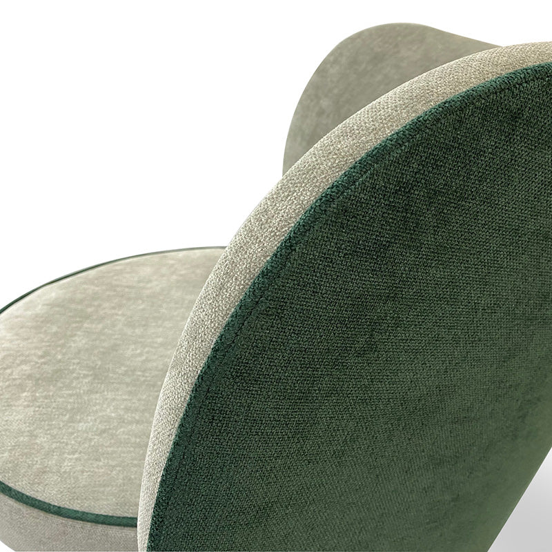 AVENIR Modern Lounge Chair - Grey & Green Upholstered Accent Chair for Living Room, Bedroom, or Office - Comfortable Reading Chair with Ergonomic Design