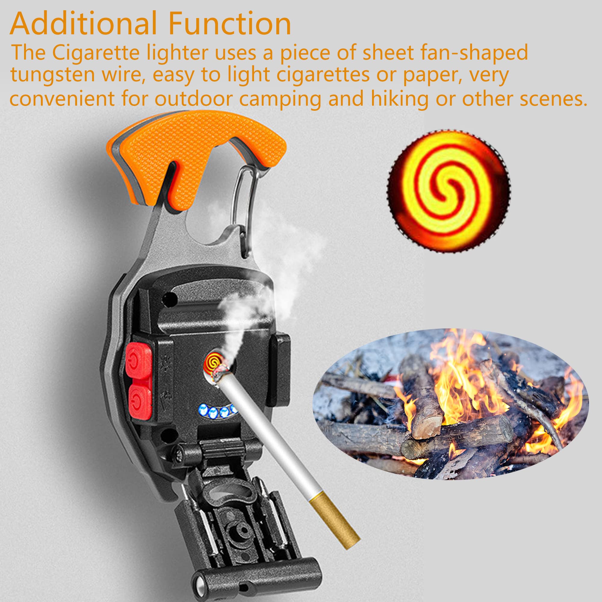 Multifunctional LED Rechargeable Keychain Flashlight with Emergency Whistle, Screwdriver & Bottle Opener - 5 Light Modes, Compact Pocket Light for Outdoor Hiking, Camping, Emergency Kits & Everyday Carry (EDC)