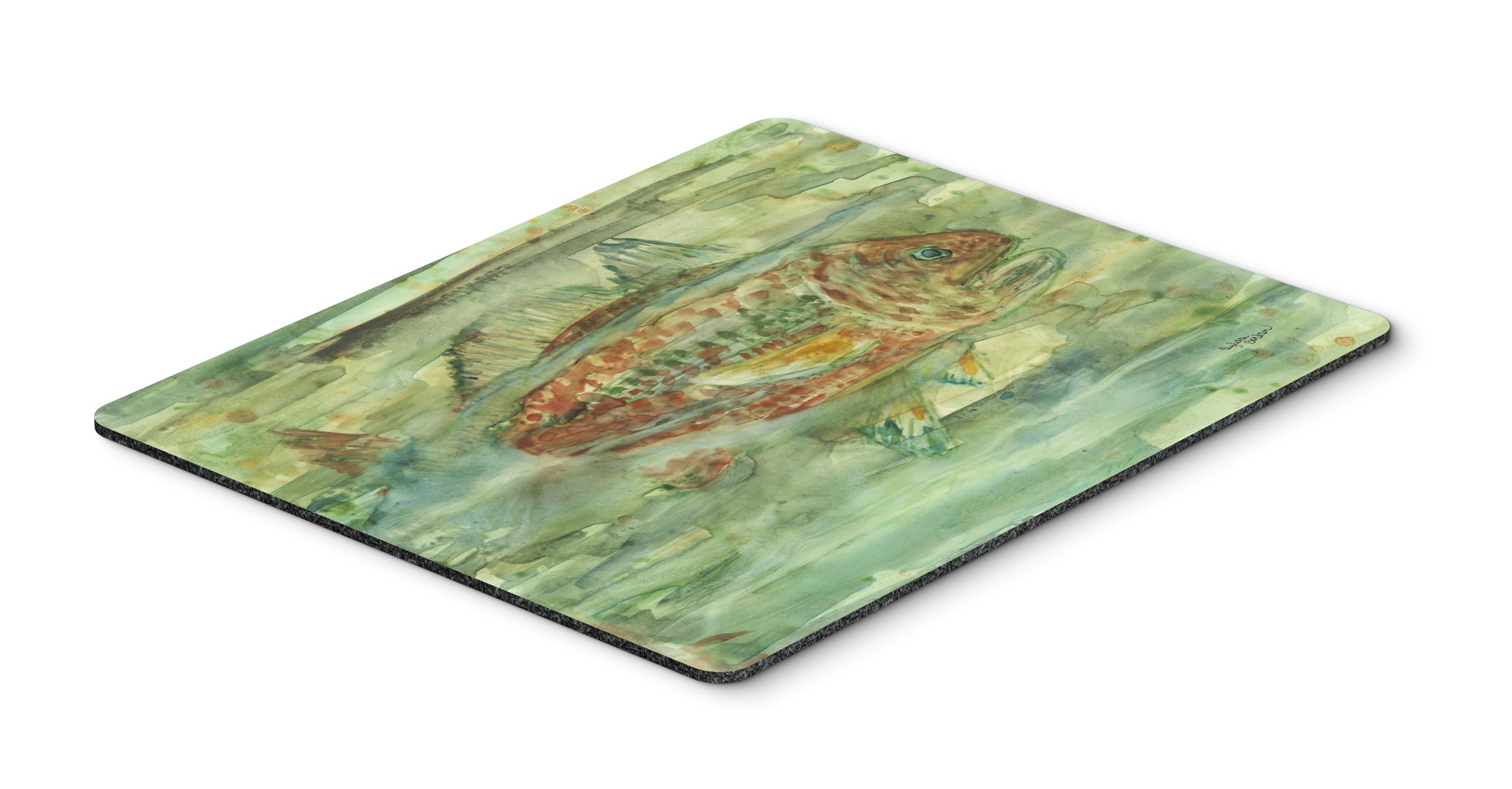 Abstract Red Fish Mouse Pad & Hot Pad - Washable Large Mouse Mat for Home Office, Gaming, Computer & Laptop Use - Perfect Desk Accessory for Work & Play