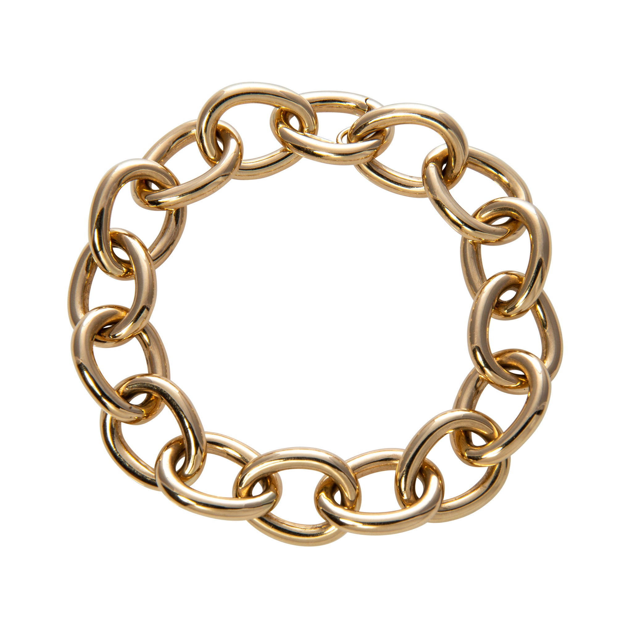 18K Yellow Gold Italian Pear Shape Link Bracelet for Women - Elegant Tennis Bracelet for Everyday Wear & Special Occasions