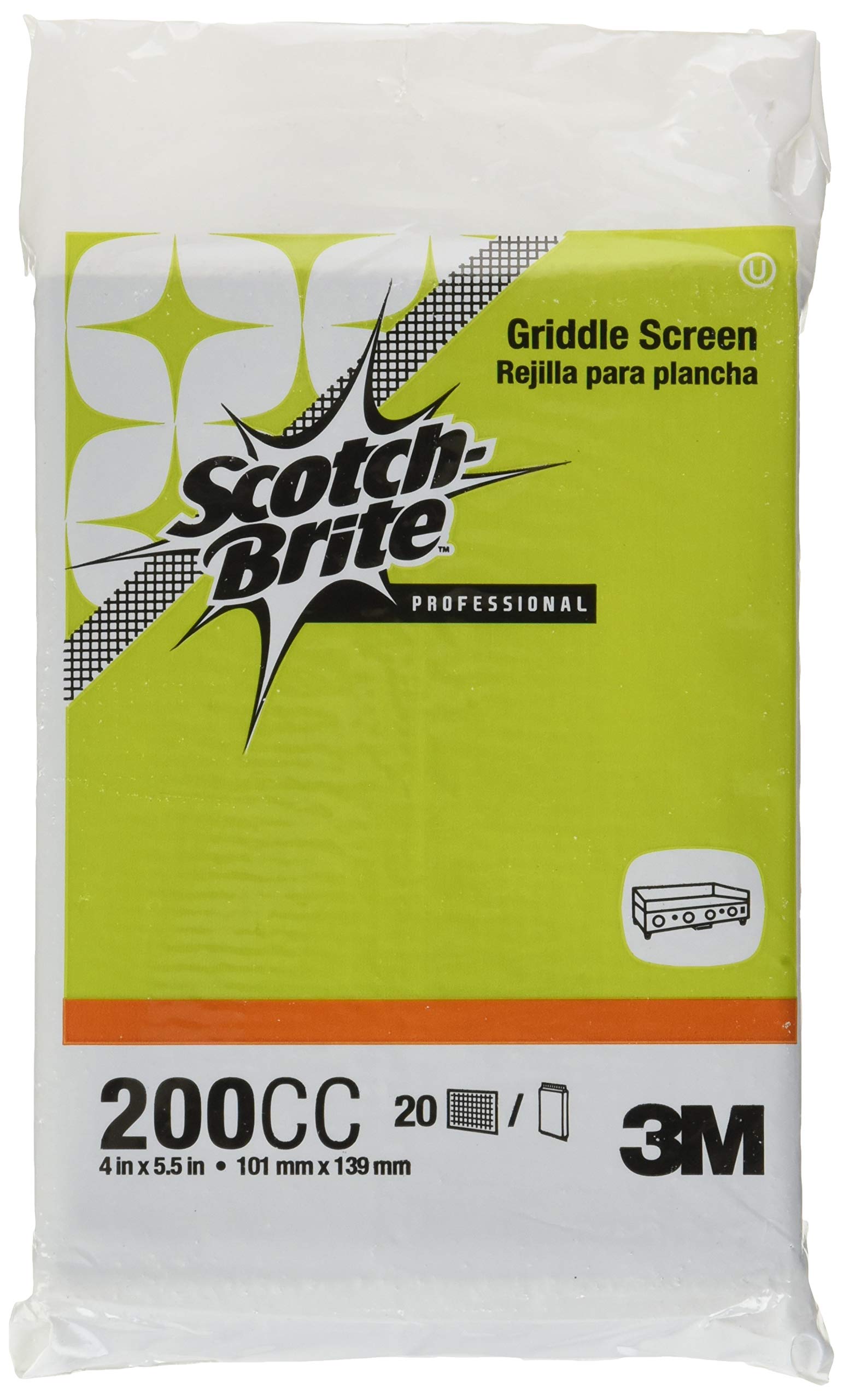 Scotch-Brite 200CC Heavy-Duty Grill Scrubbing Pads, 4
